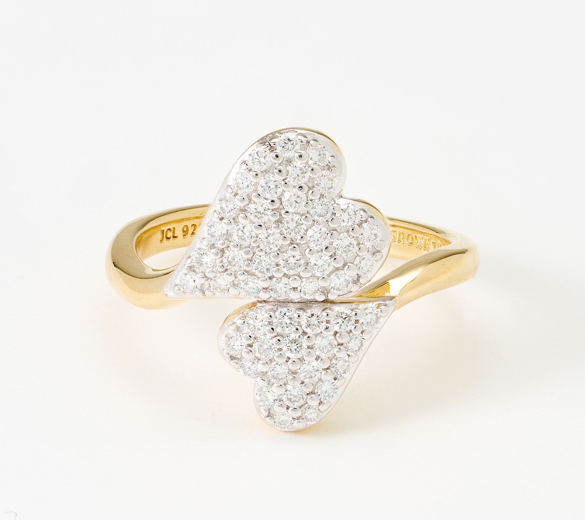 JEN by Jennifer Miller 0.50ct Pave Lab Grown Diamond Heart Ring