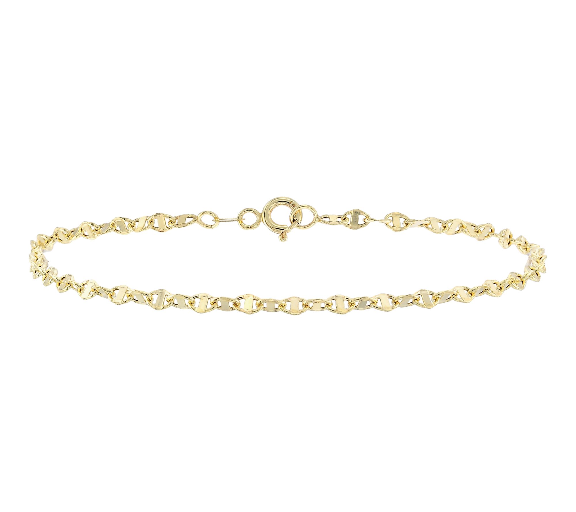 Adorna 14K Gold 2.8mm Solid  Mariner Link Bracelet