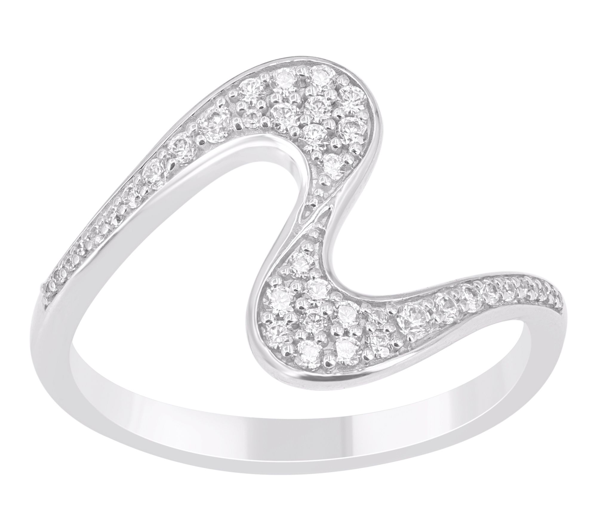 Accents By Affinity Diamond Abstract Ring, Sterling Silver