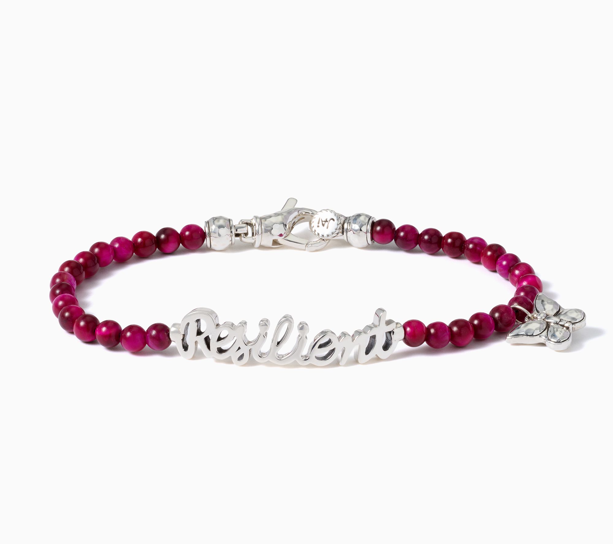 JAI Sterling Silver Symbols of Hope Gemstone Bead Charm Bracelet | QVC