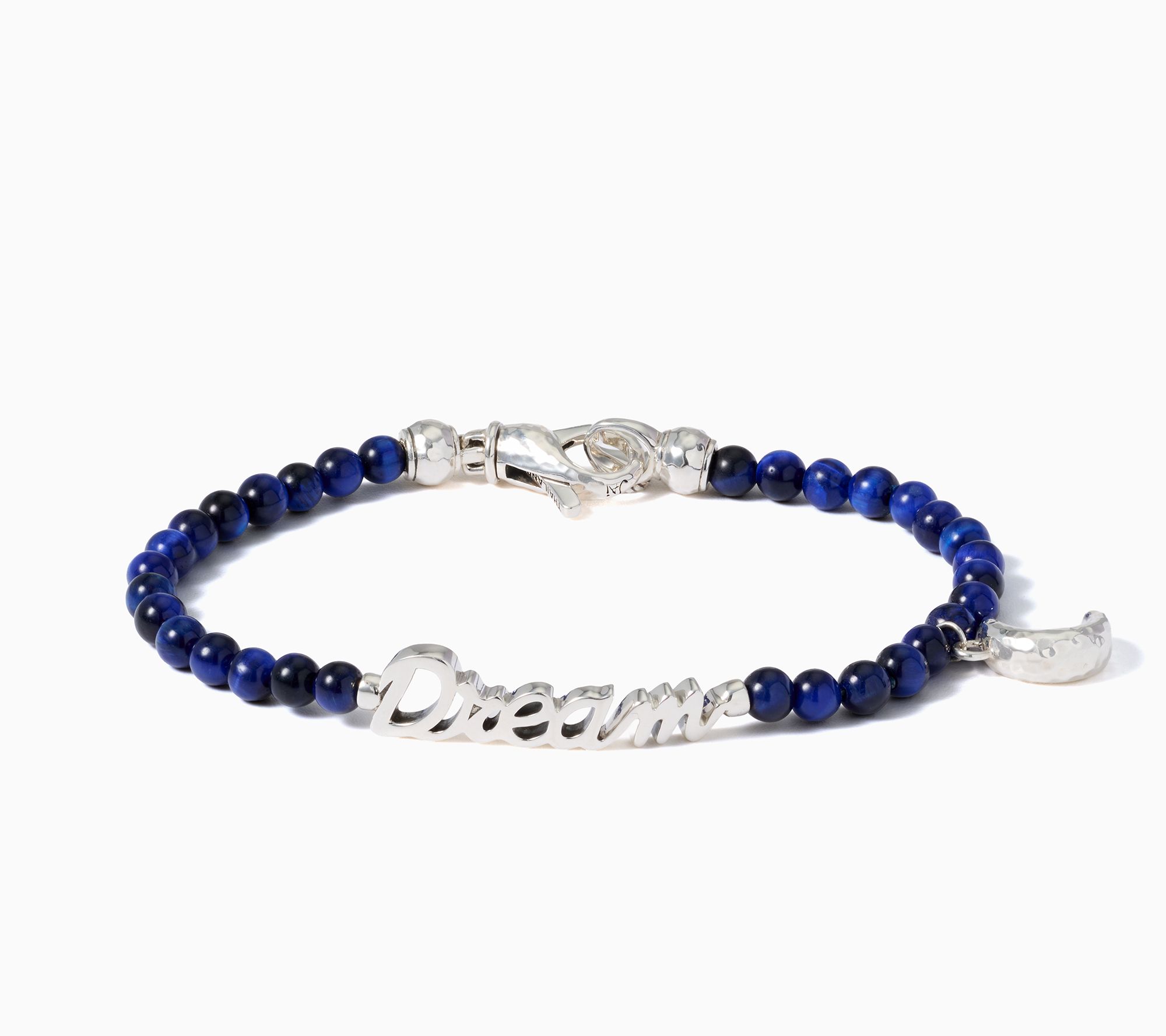JAI Sterling Silver Symbols of Hope Gemstone Bead Charm Bracelet