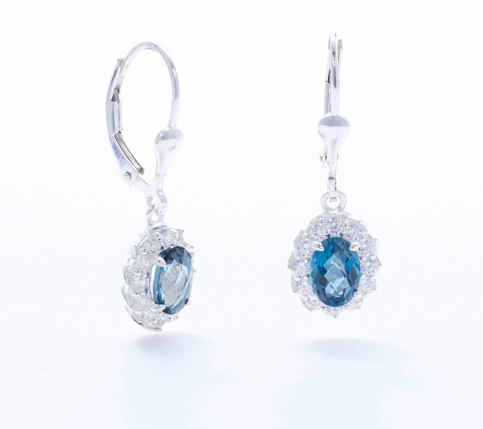 As Is JMH Jewellery Sterling Silver Blue Topaz Earrings