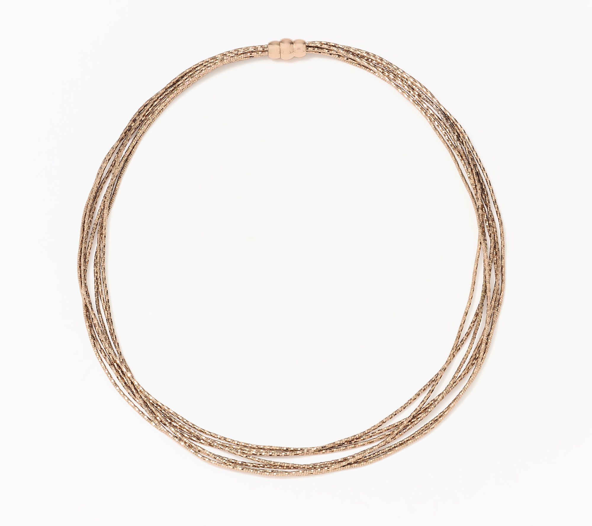 "As Is " David Markstein Bronze 7-Strand Omega Necklace