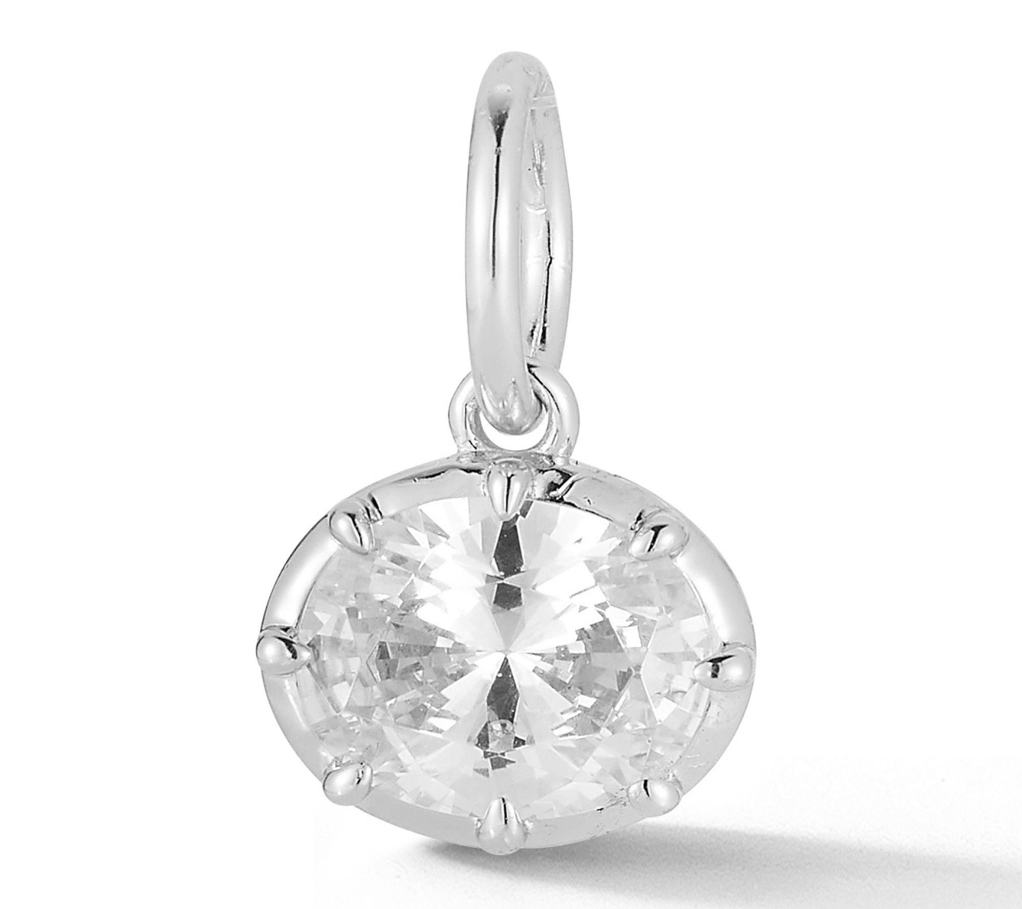 Sterlina Silver Dainty Oval Pendant, Sterling