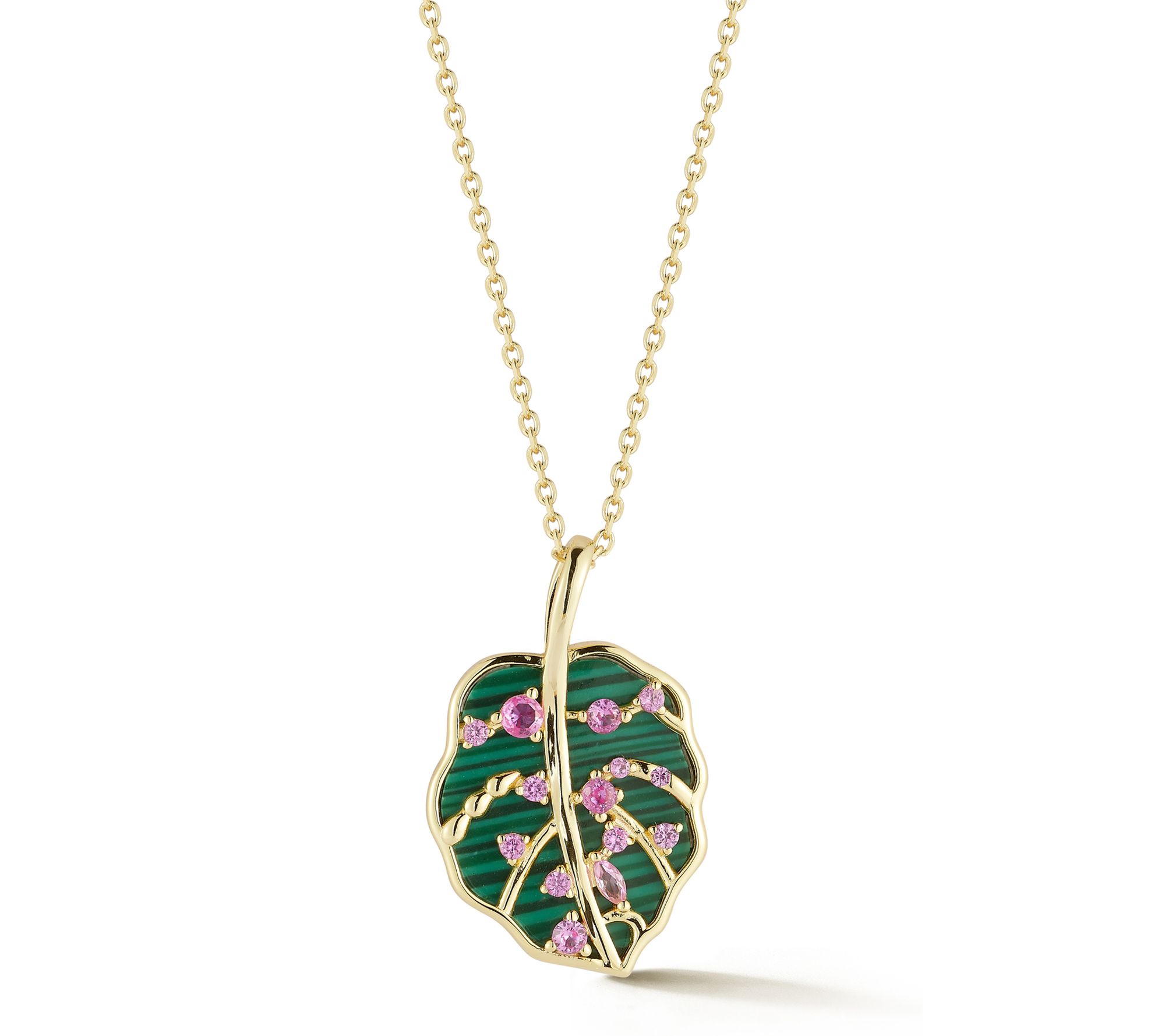 Sterlina Silver Monstera Leaf Pendant w/ Chain, Sterling