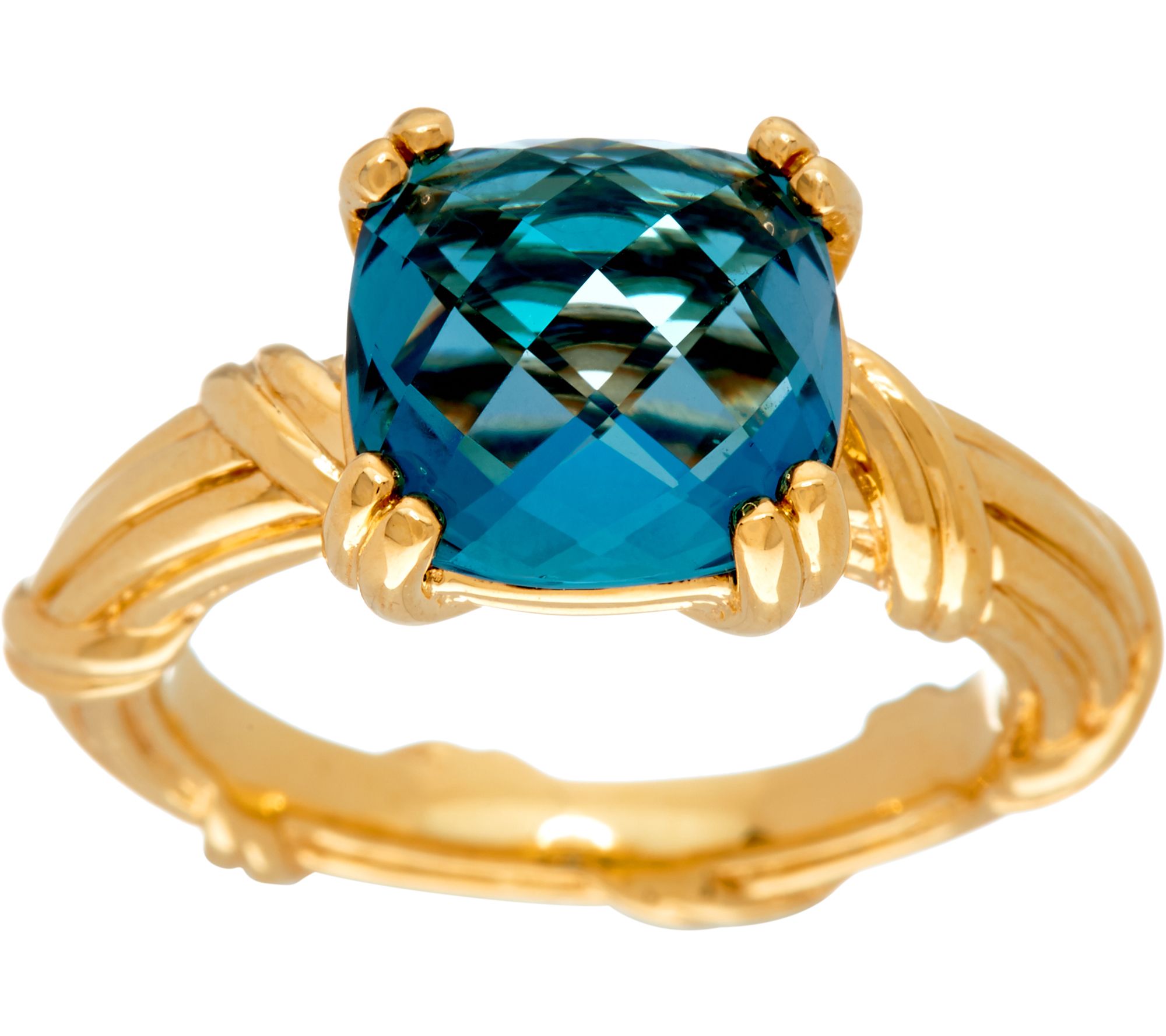 Peter Thomas Roth 18K Gold & London Blue Topa zGemstone Ring - QVC.com
