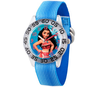 Disney Moana Girl's Blue Nylon Strap Watch - J479493