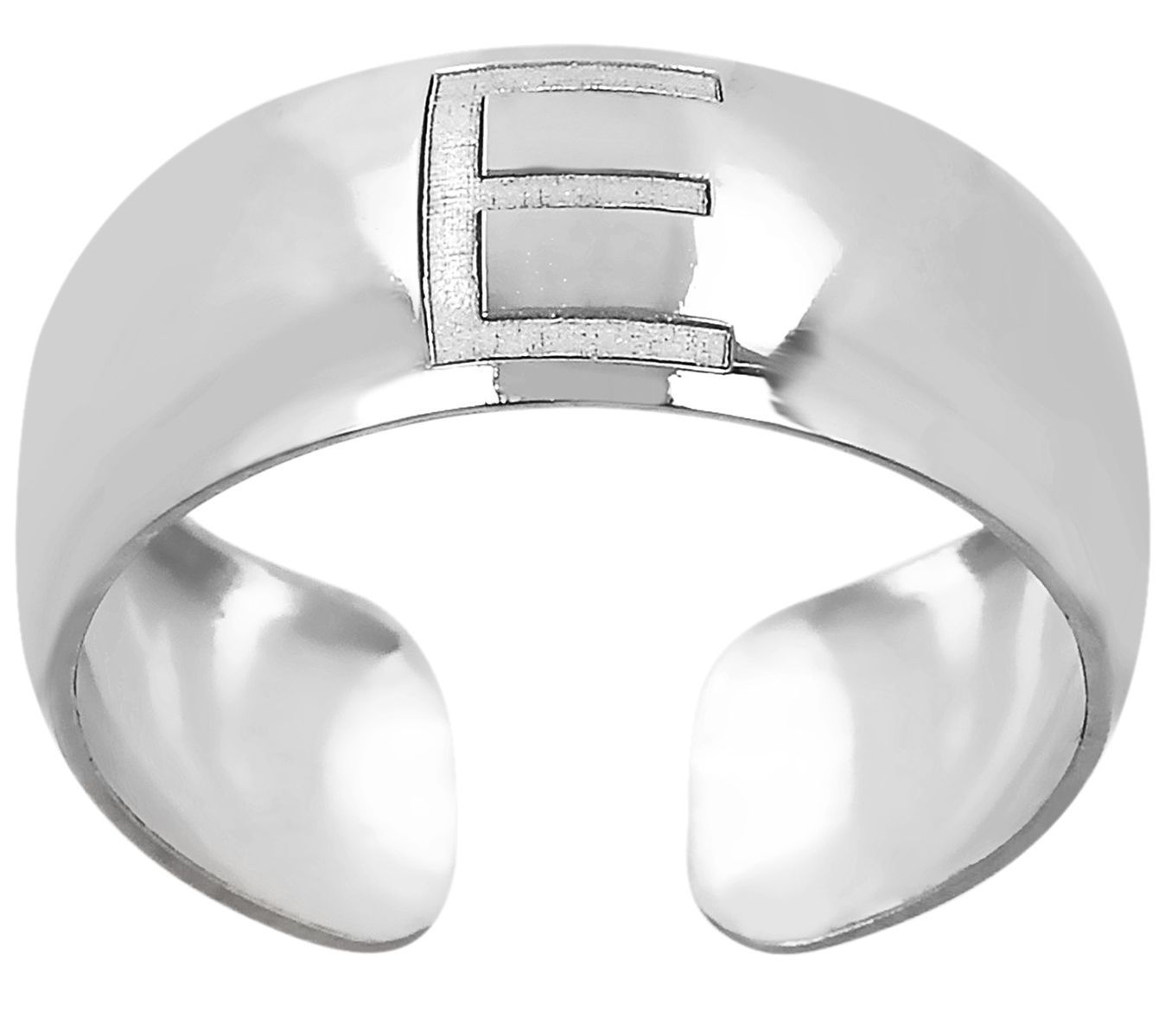 Italian Silver Adjustable Initial Toe Ring