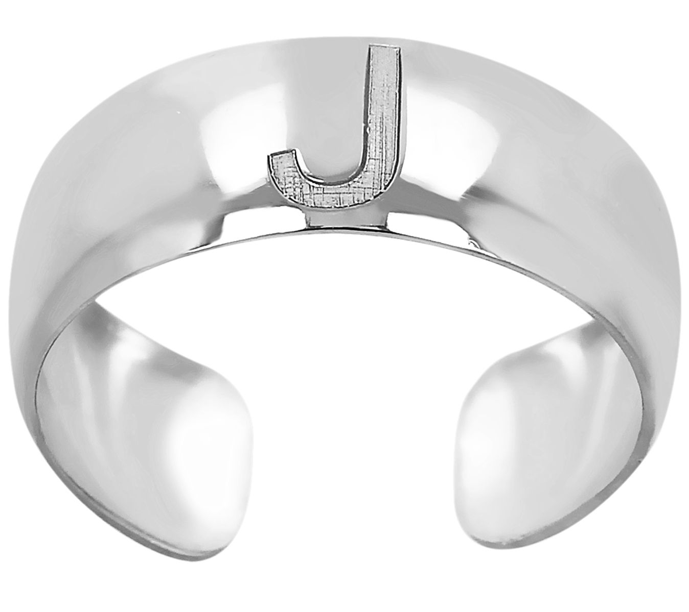 Italian Silver Adjustable Initial Toe Ring