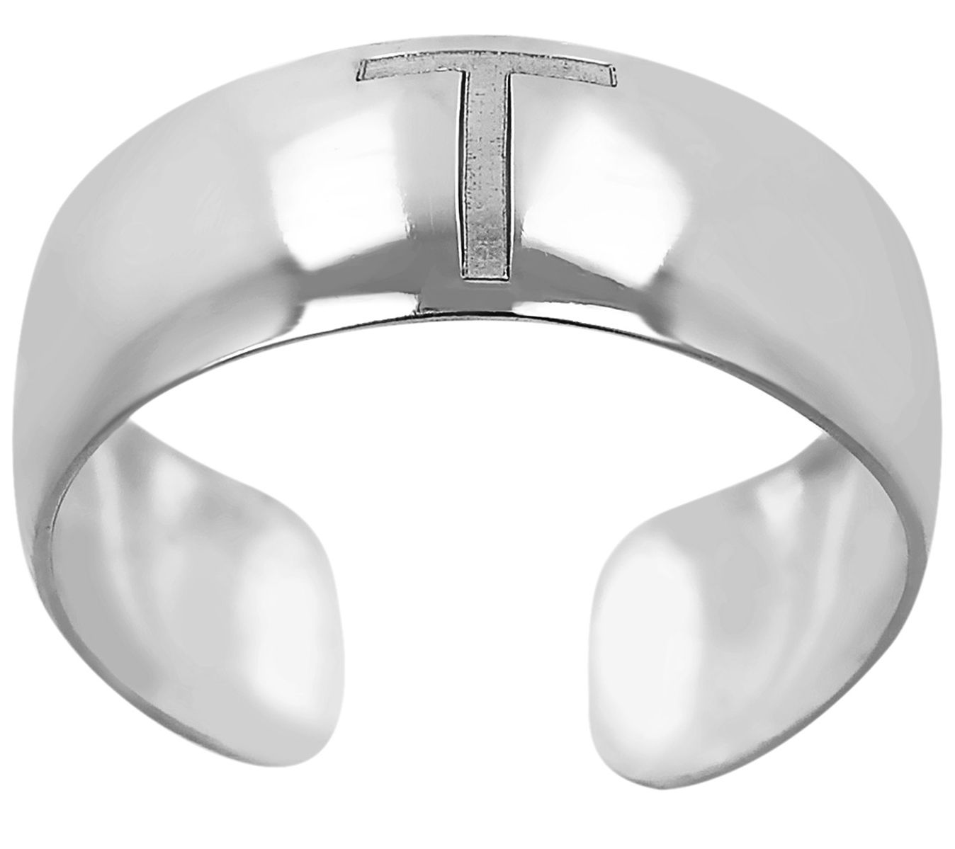 Italian Silver Adjustable Initial Toe Ring