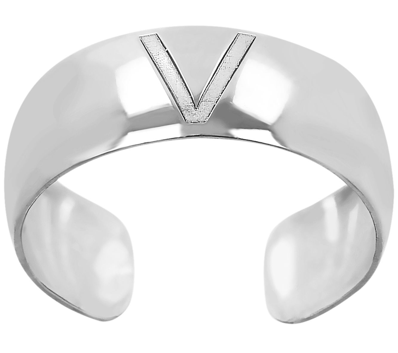 Italian Silver Adjustable Initial Toe Ring