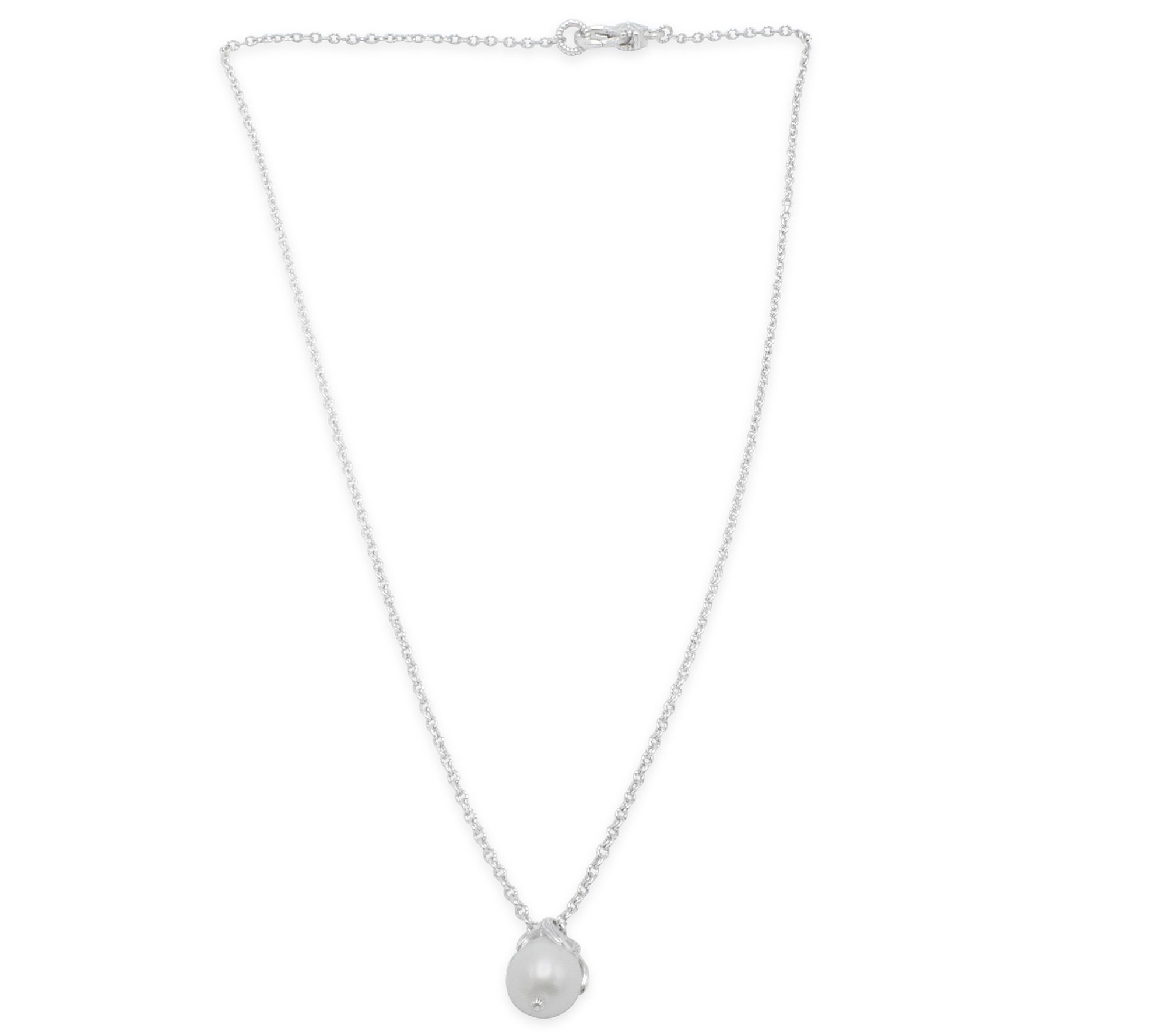 Ariva Sterling Silver Cultured Pearl Pendant with Chain - QVC.com