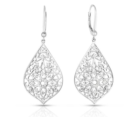 Affinity 0.50 cttw Diamond Dangle Earrings, 14K Gold