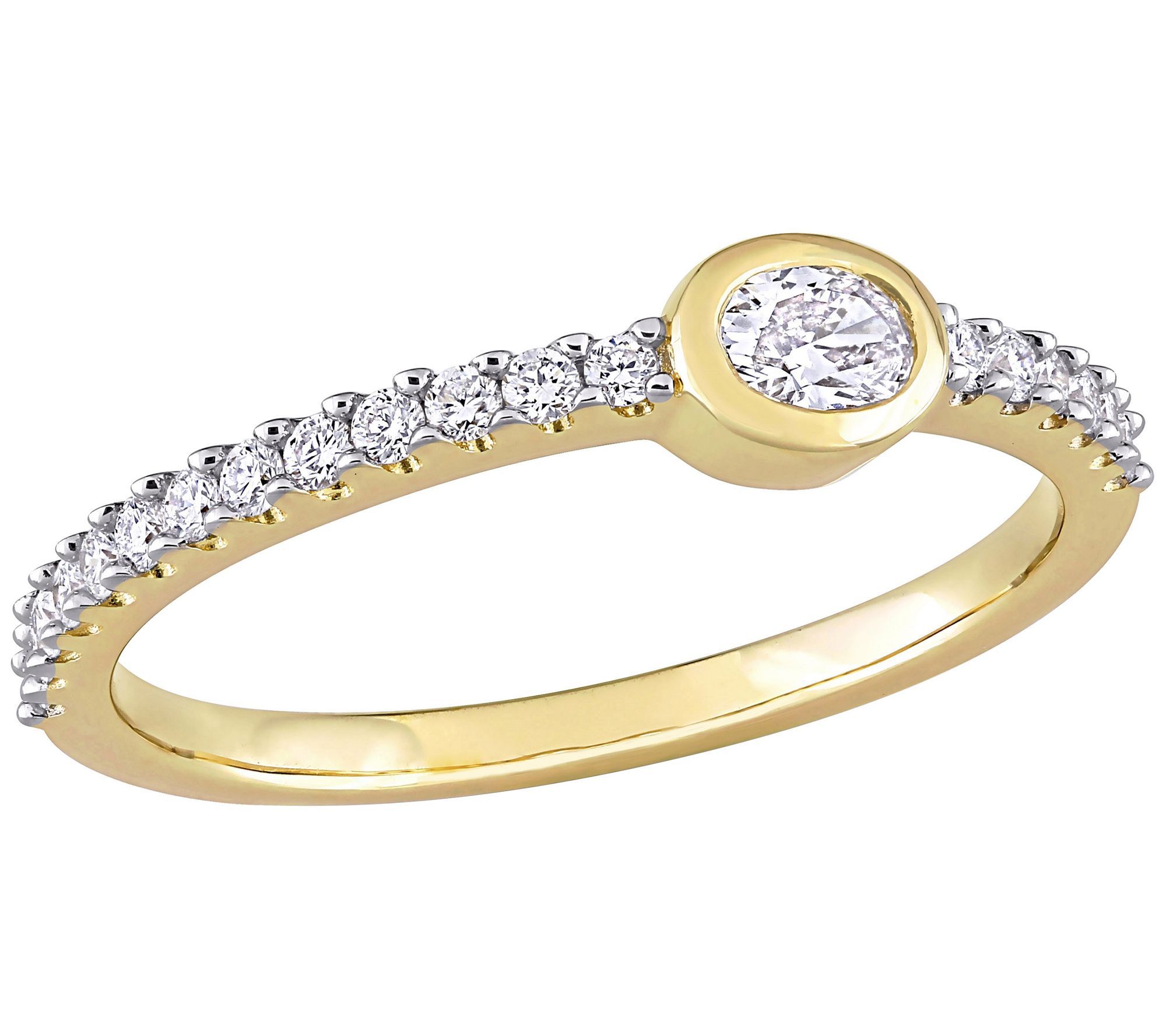 Affinity 0.30 cttw Diamond Semi-Eternity Ring, 14K Gold
