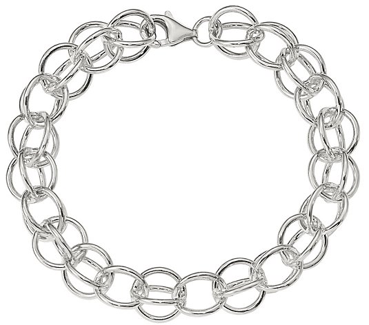 Italian Silver 7-1/2" Circle Link Bracelet, 22.5g