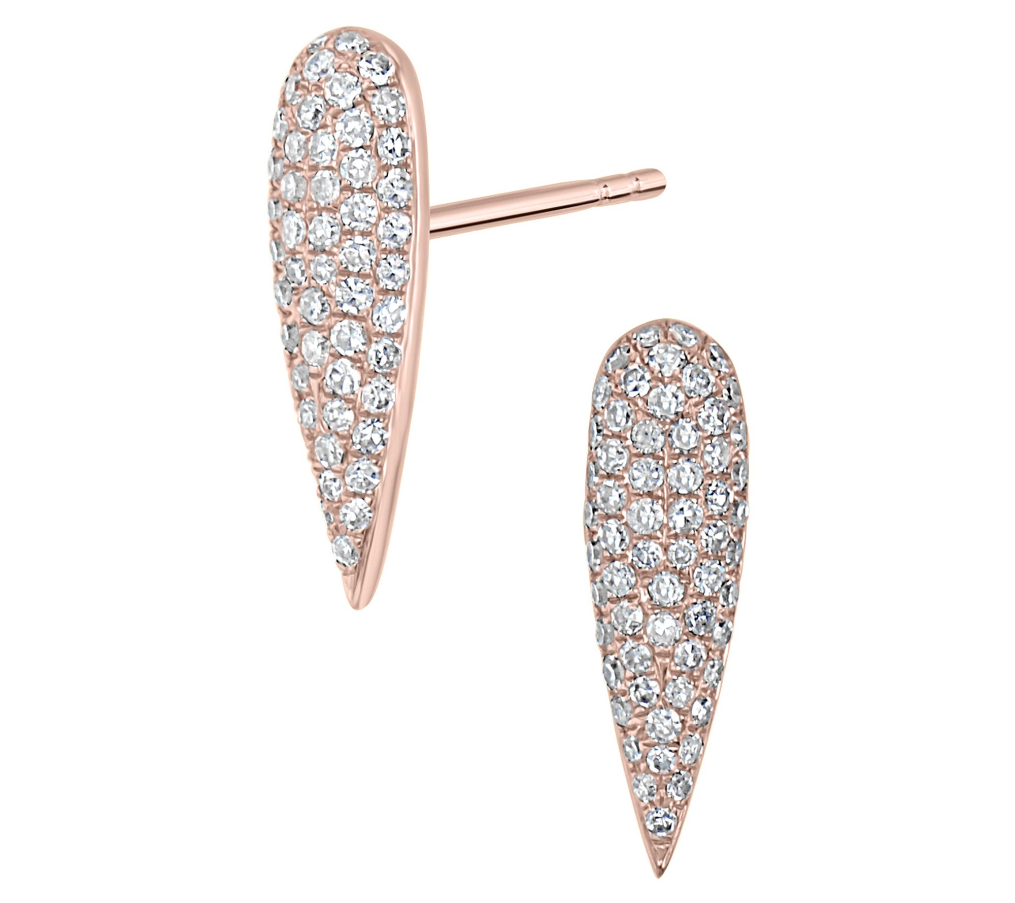 Affinity 0.40 cttw Micro Pave' Diamond Earrings14K Gold