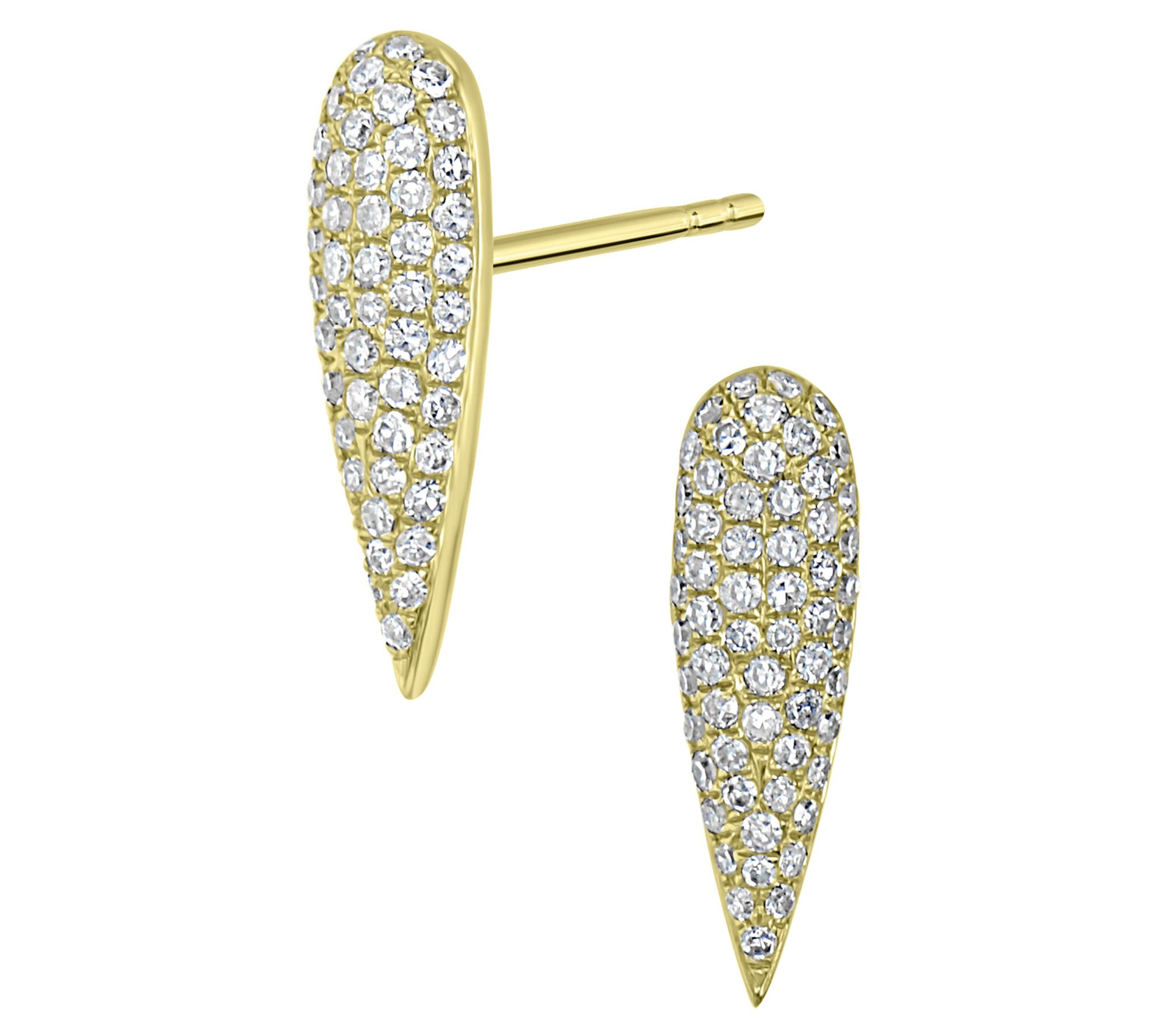 Affinity 0.40 cttw Micro Pave' Diamond Earrings14K Gold