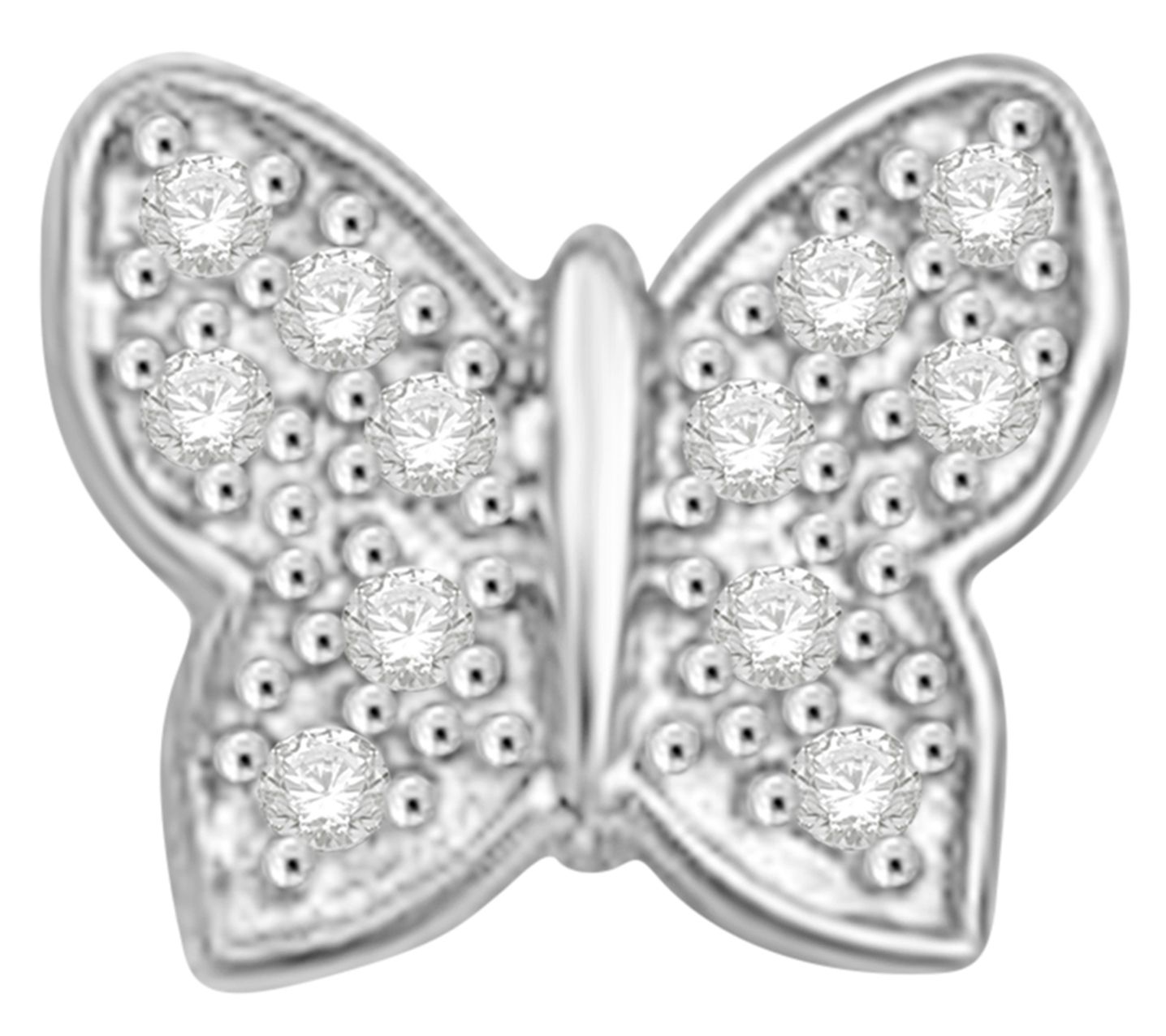 Affinity Accents Diamond Single Butterfly Earri ng, 14K Gold