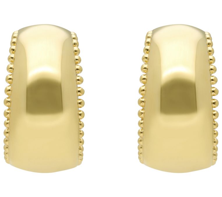 Elyse Ryan 14K Gold Clad Beaded Hoop Earrings