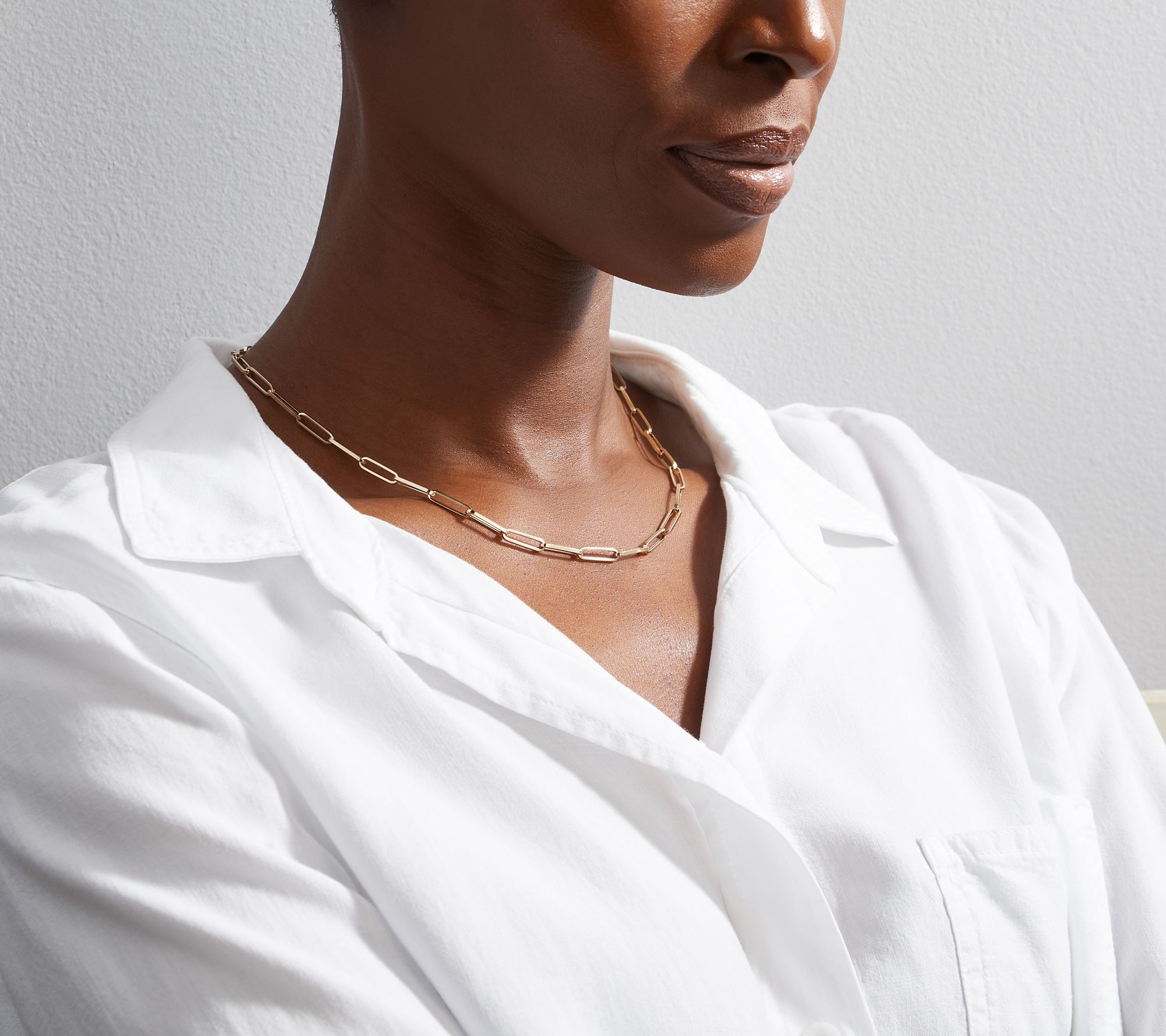 "As Is" EternaGold Paperclip Chain 18" Necklace, 14K Gold, 4.2g