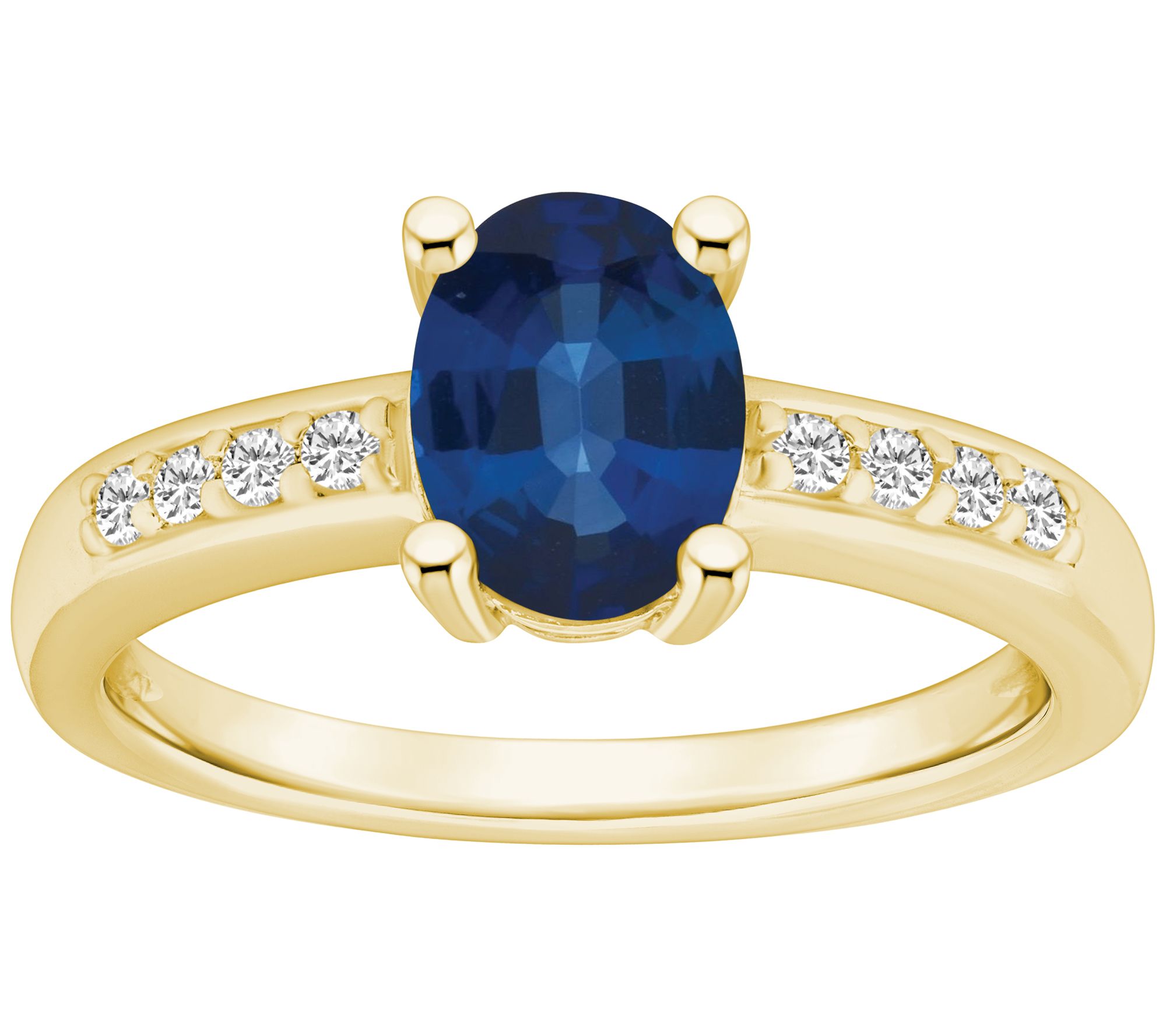 Affinity Gems Oval Sapphire & Diamond Accent Ri ng, 14K Gold