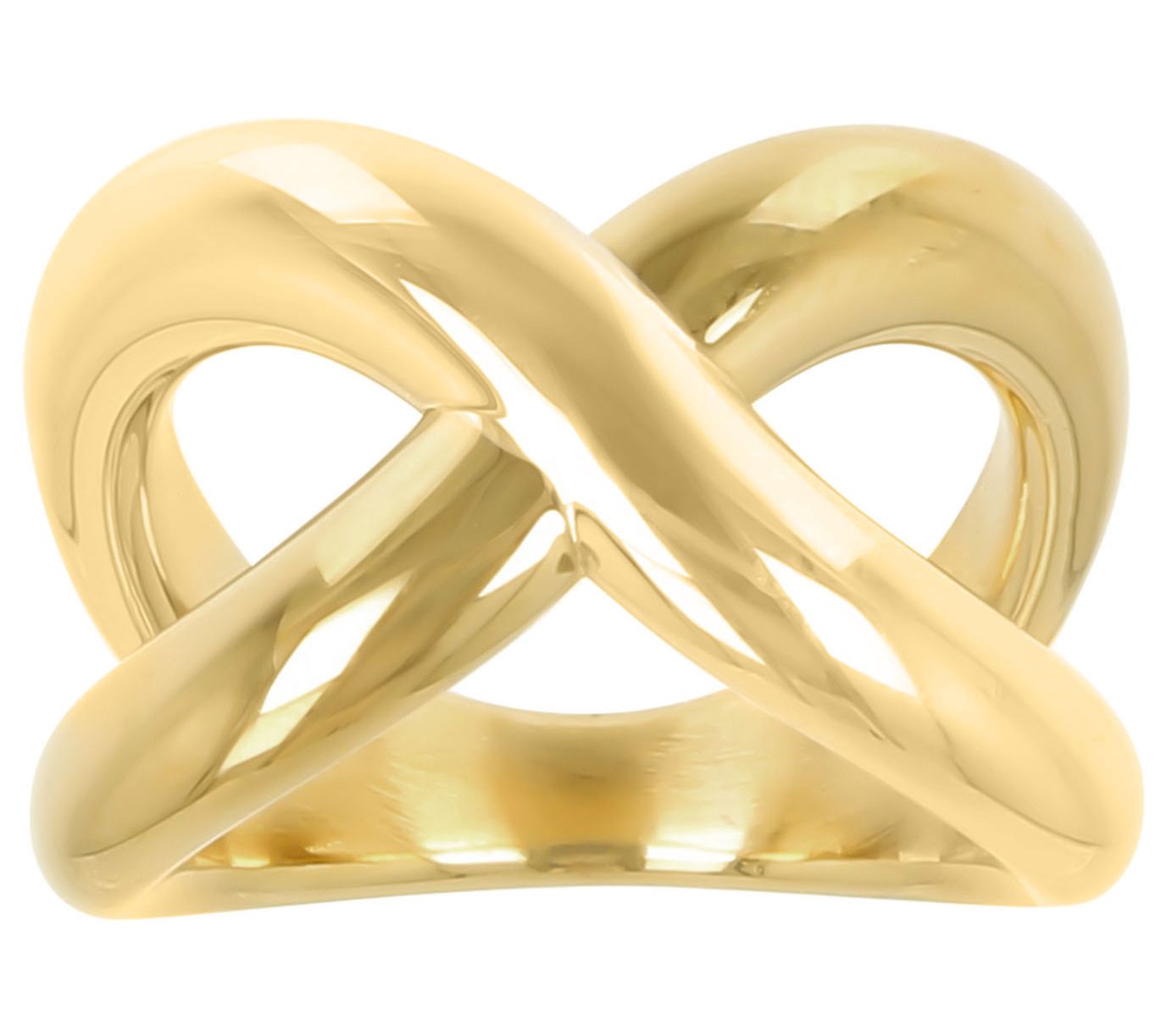Oro Nuovo Polis hed Infinity Ri ng, 14K Gold Ov er Resin