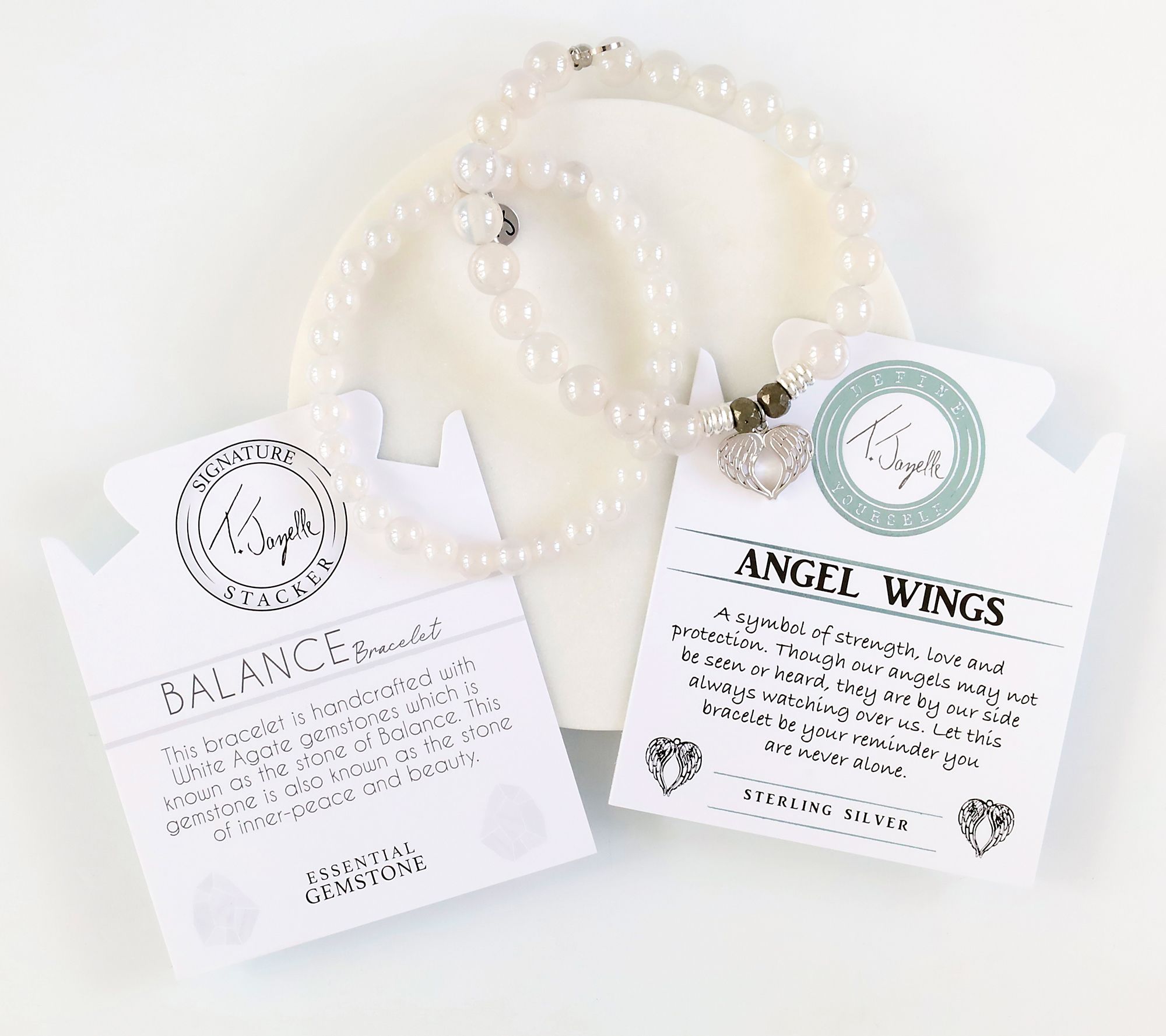 "As Is" T. Jazelle Gemstone Beaded Charm Bracelet & Stacker Set