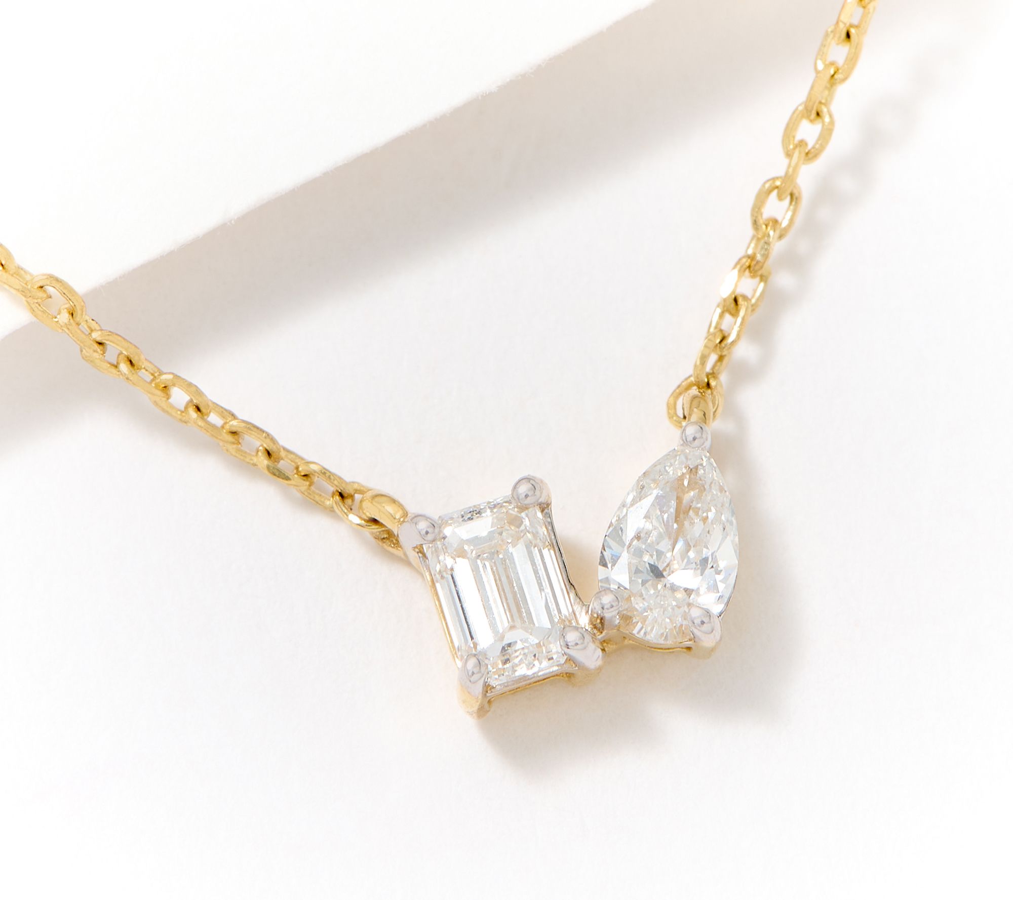 Fire Light Lab Grown Diamond 1-3ct Solitaire Necklace, 14K - QVC