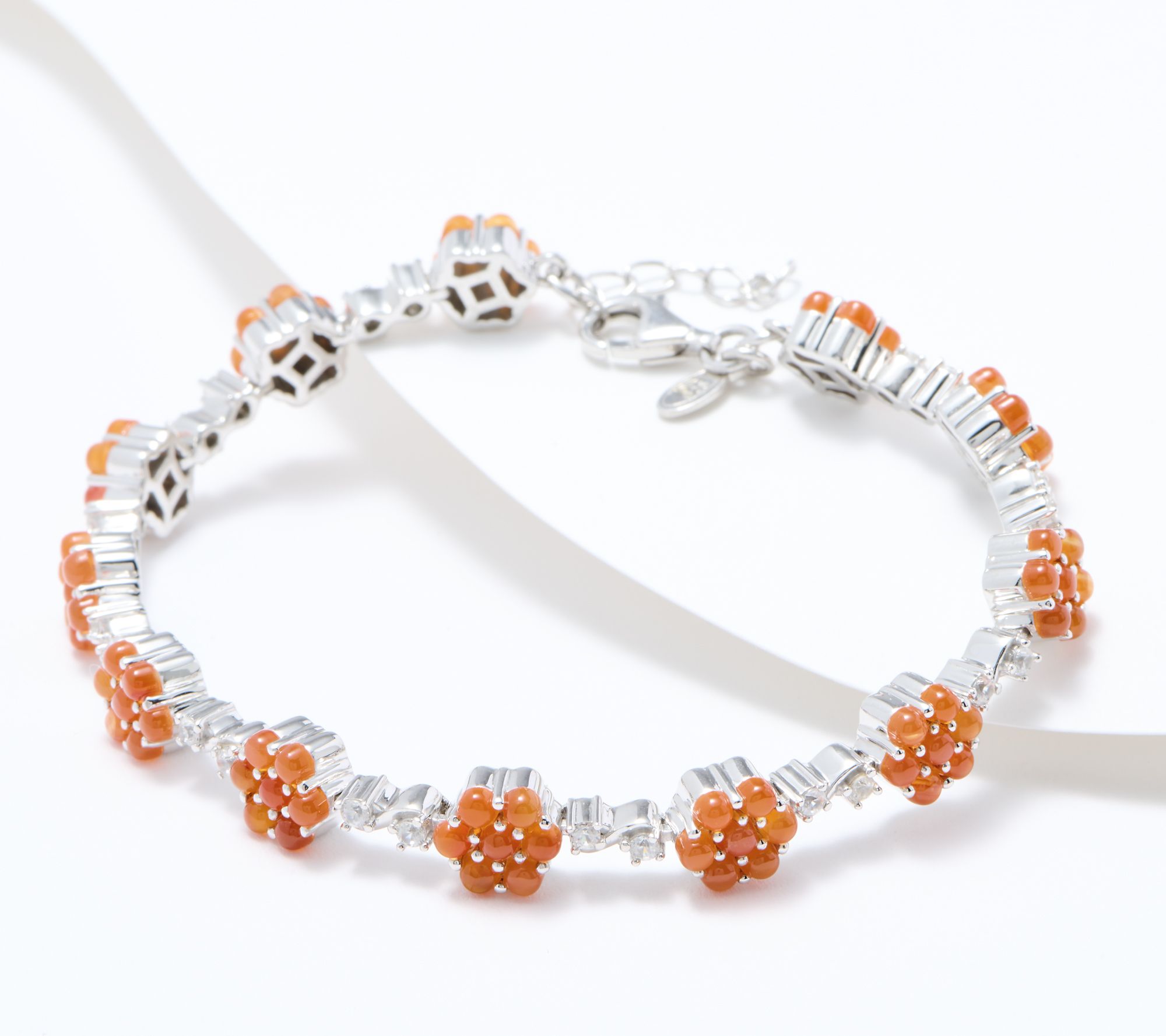 "As Is" Affinity Gems Semi Precious Stone Bracelet, Sterling Silver