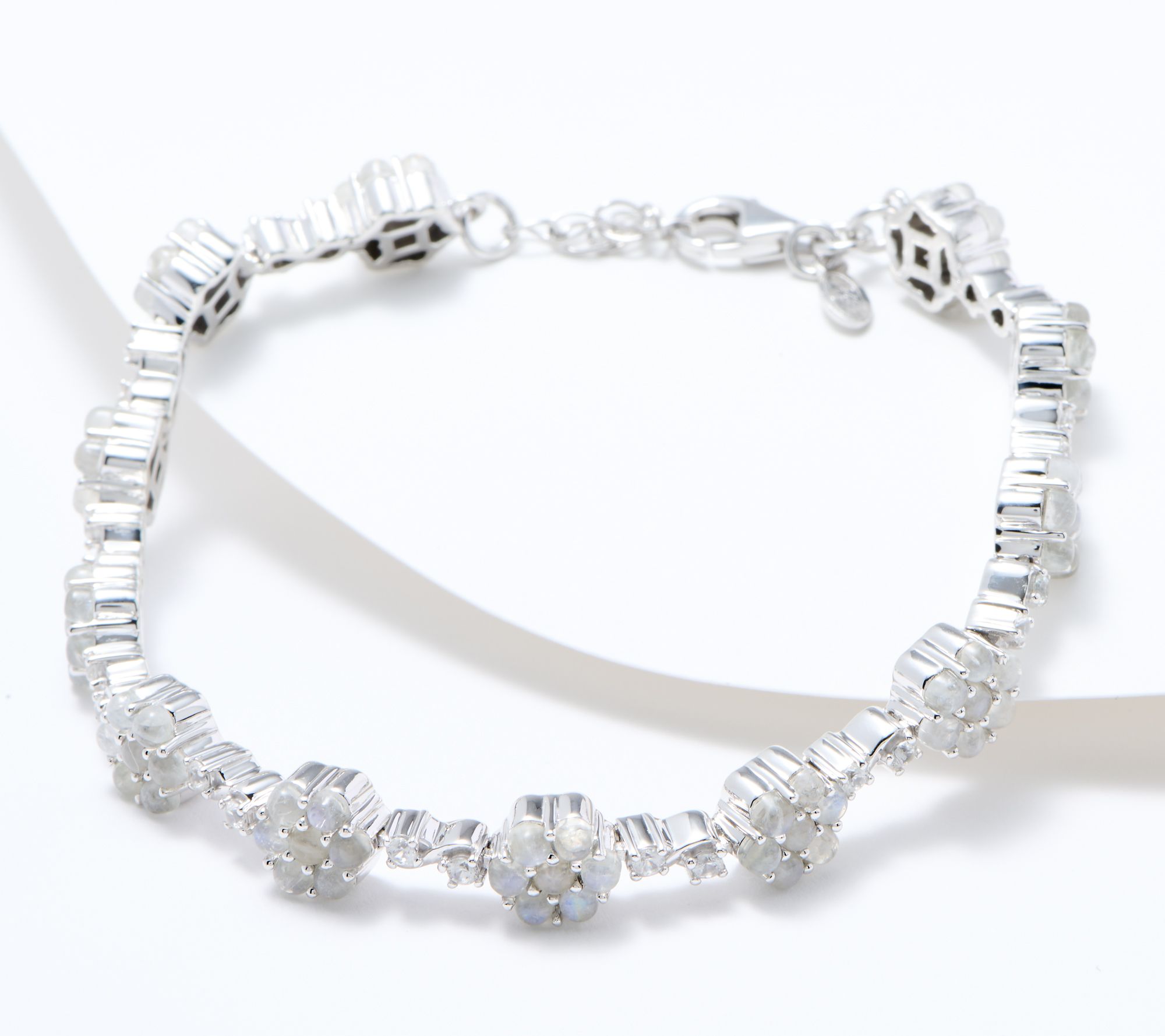 "As Is" Affinity Gems Semi Precious Stone Bracelet, Sterling Silver