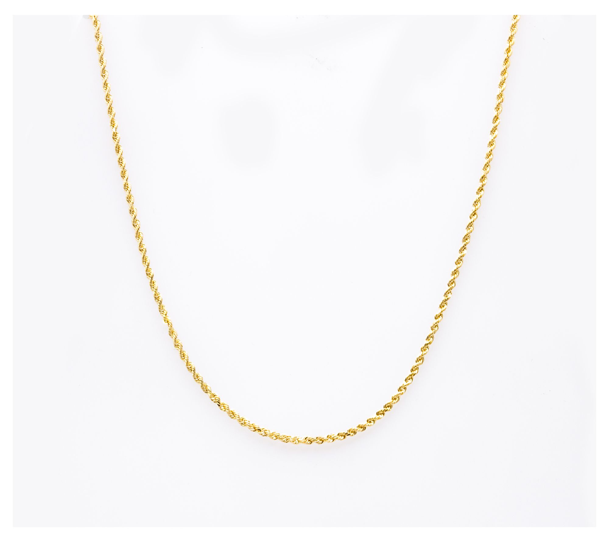 Alkeme 10K Gold Classic Rope Chain Necklace - QVC.com