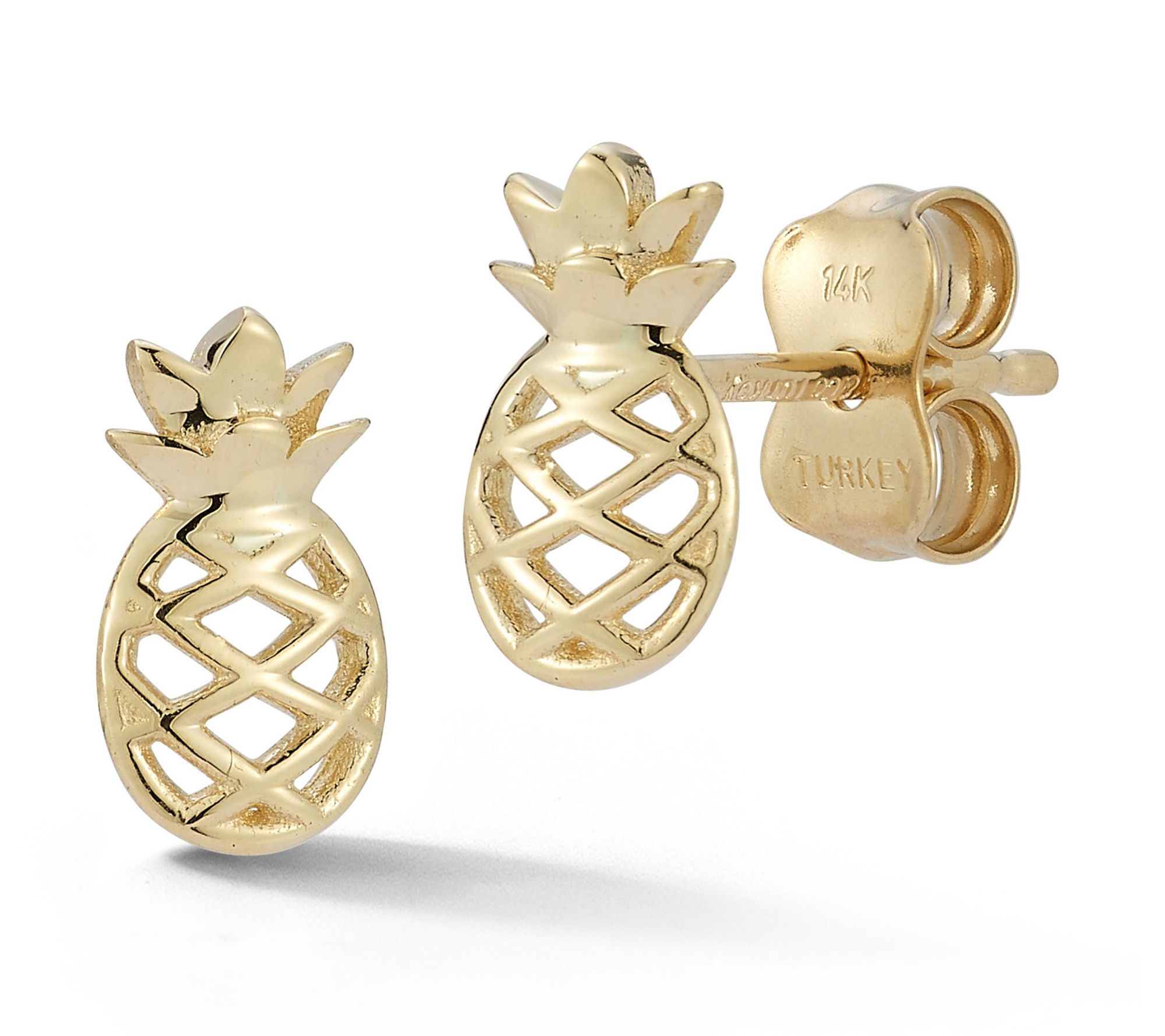 Luminosa Gold Pineapple Stud Earrings, 14K