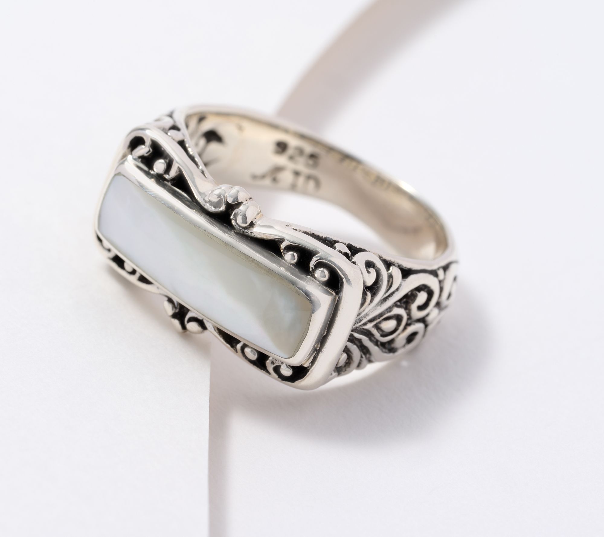 "As Is" Artisan Crafted by Robert Manse Sterling Silver MOP Ring