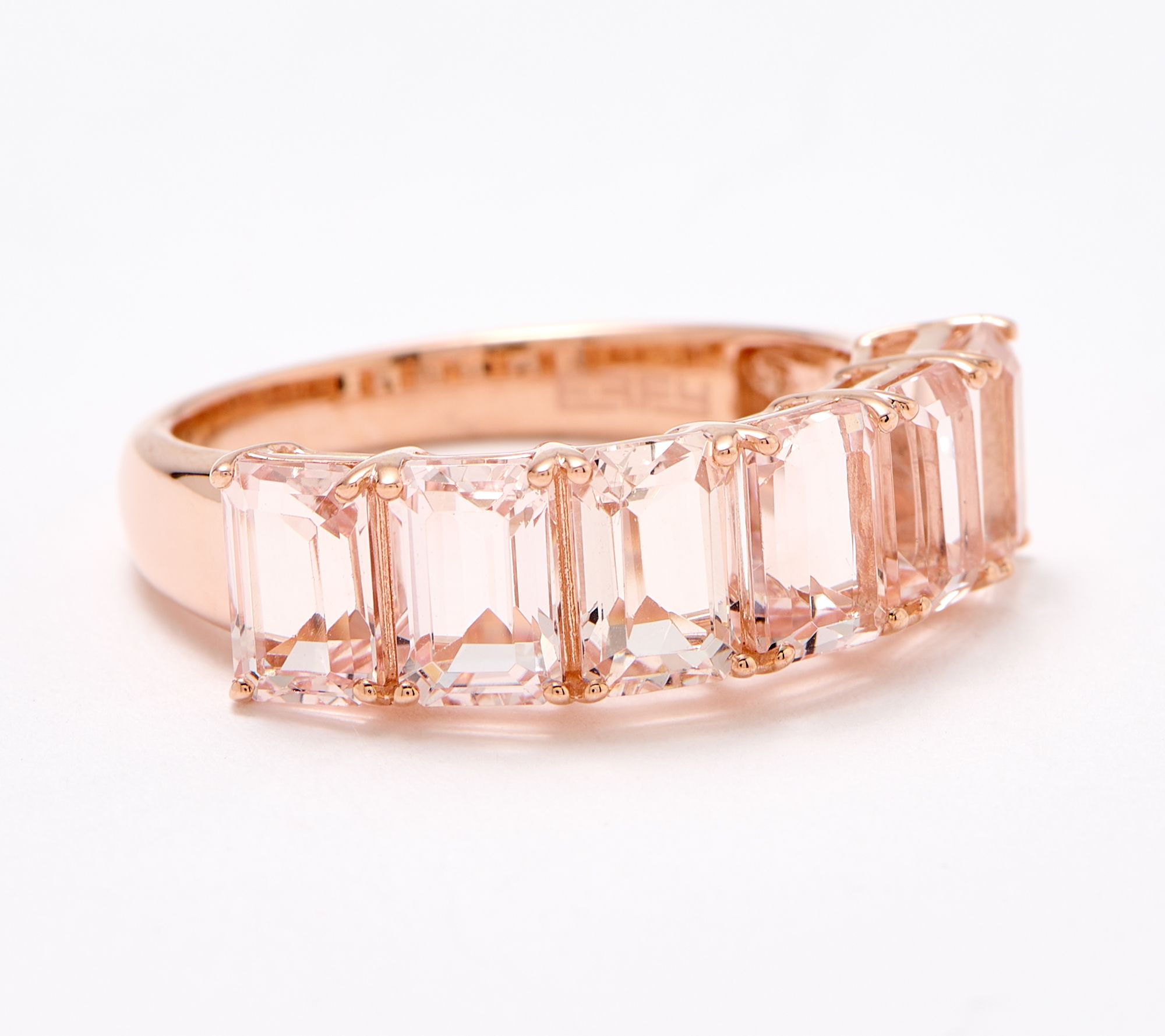 As Is Effy Blush 6-Stone Morganite Band Ring,14K Rose Gold