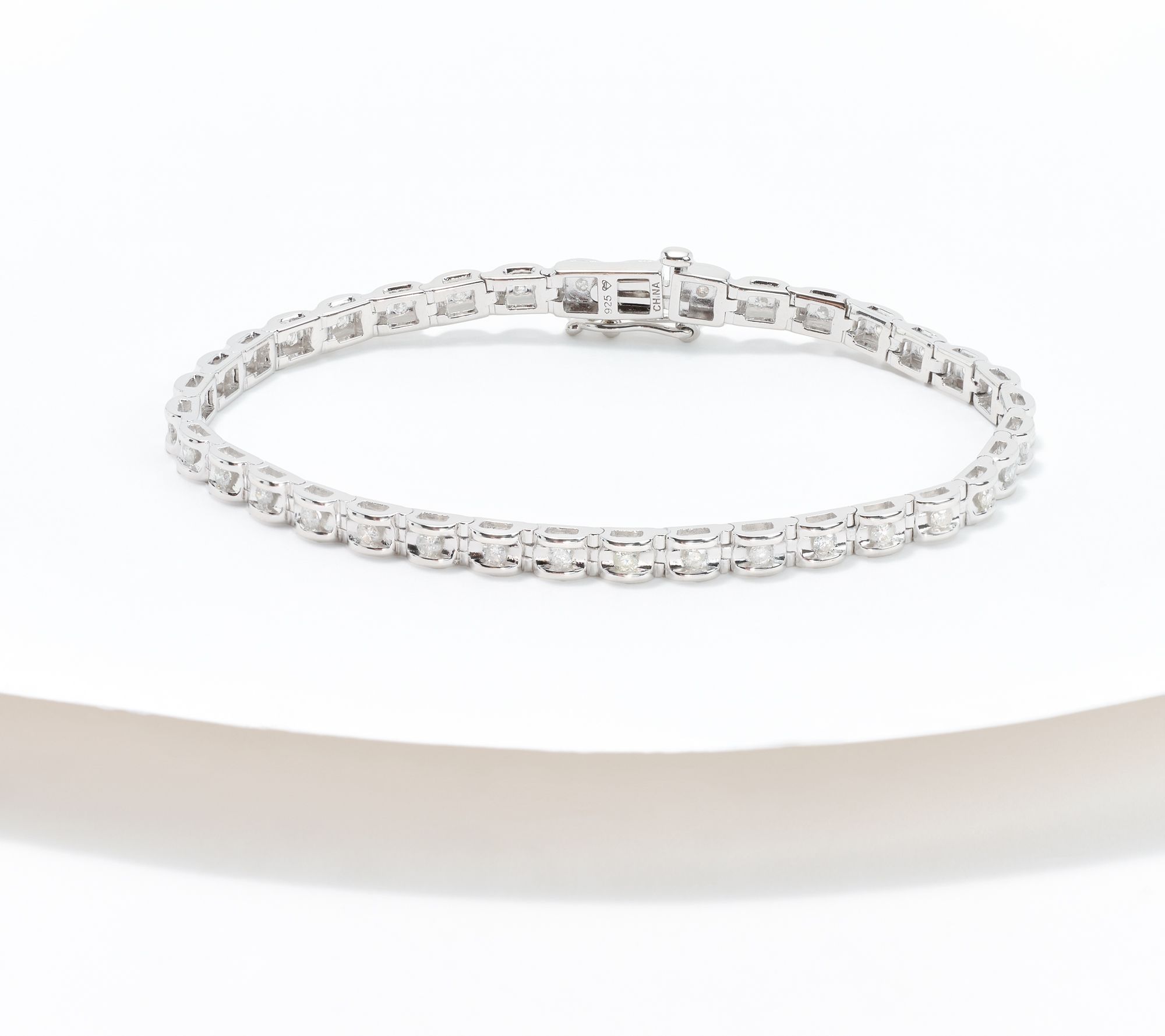 "As Is" Affinity 1.00cttw Sterling Silver Tennis Bracelet