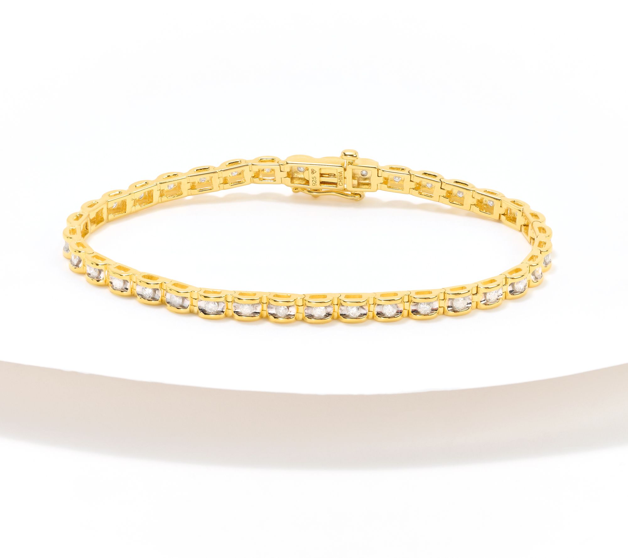 "As Is" Affinity 1.00cttw Sterling Silver Tennis Bracelet