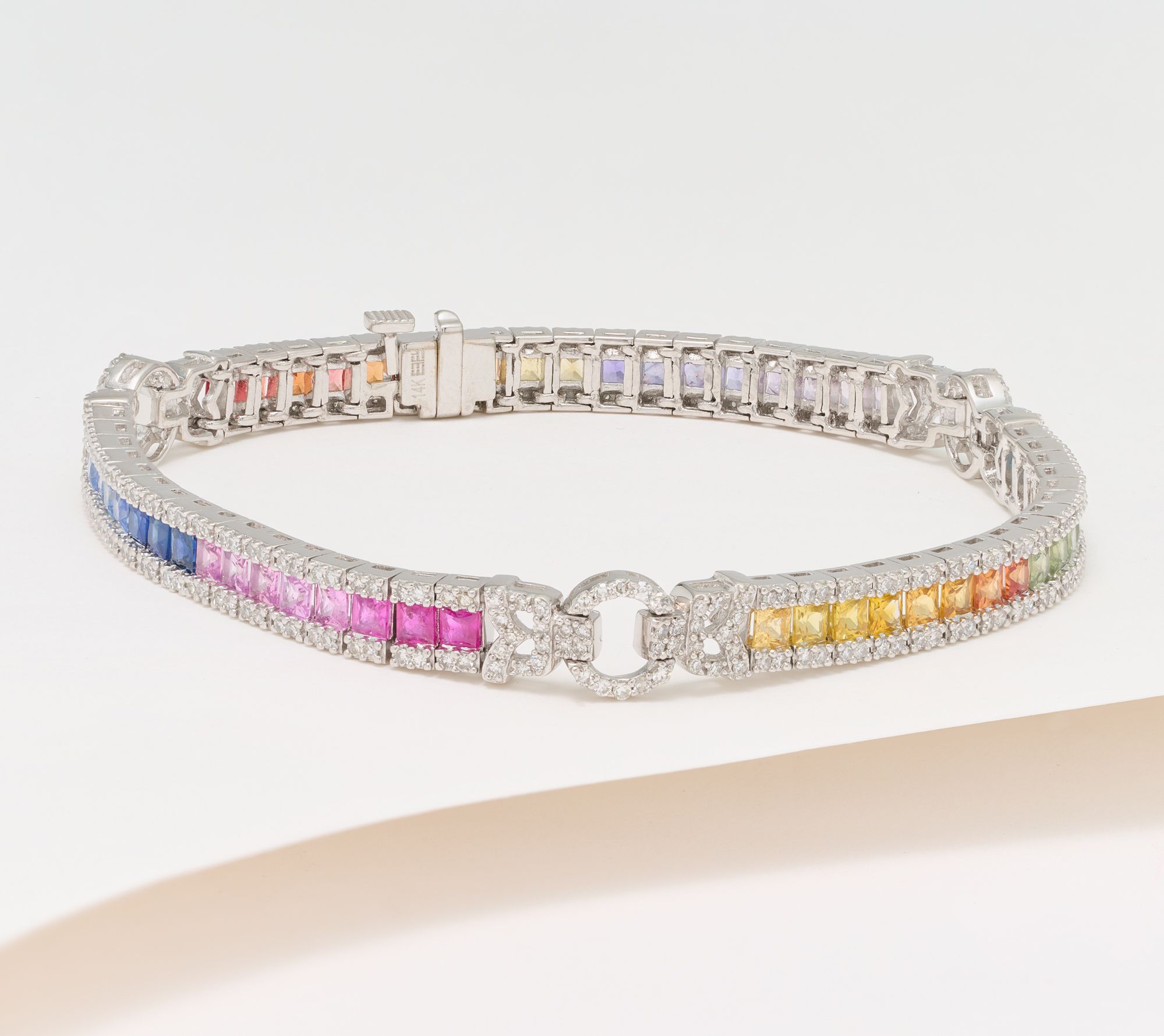 As Is Effy Watercolors 14K Sapphire & DiamondLine Bracelet