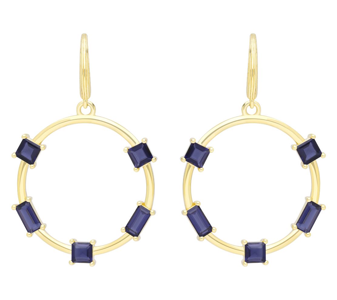 Ariva 18K Gold Clad Iolite Jolie Earrings