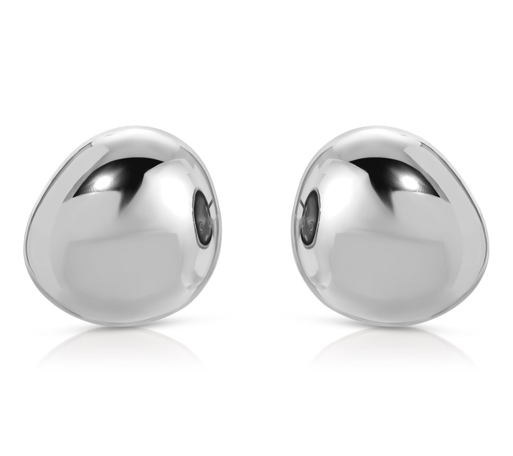 Ettika Polished Pebble Stud Earrings