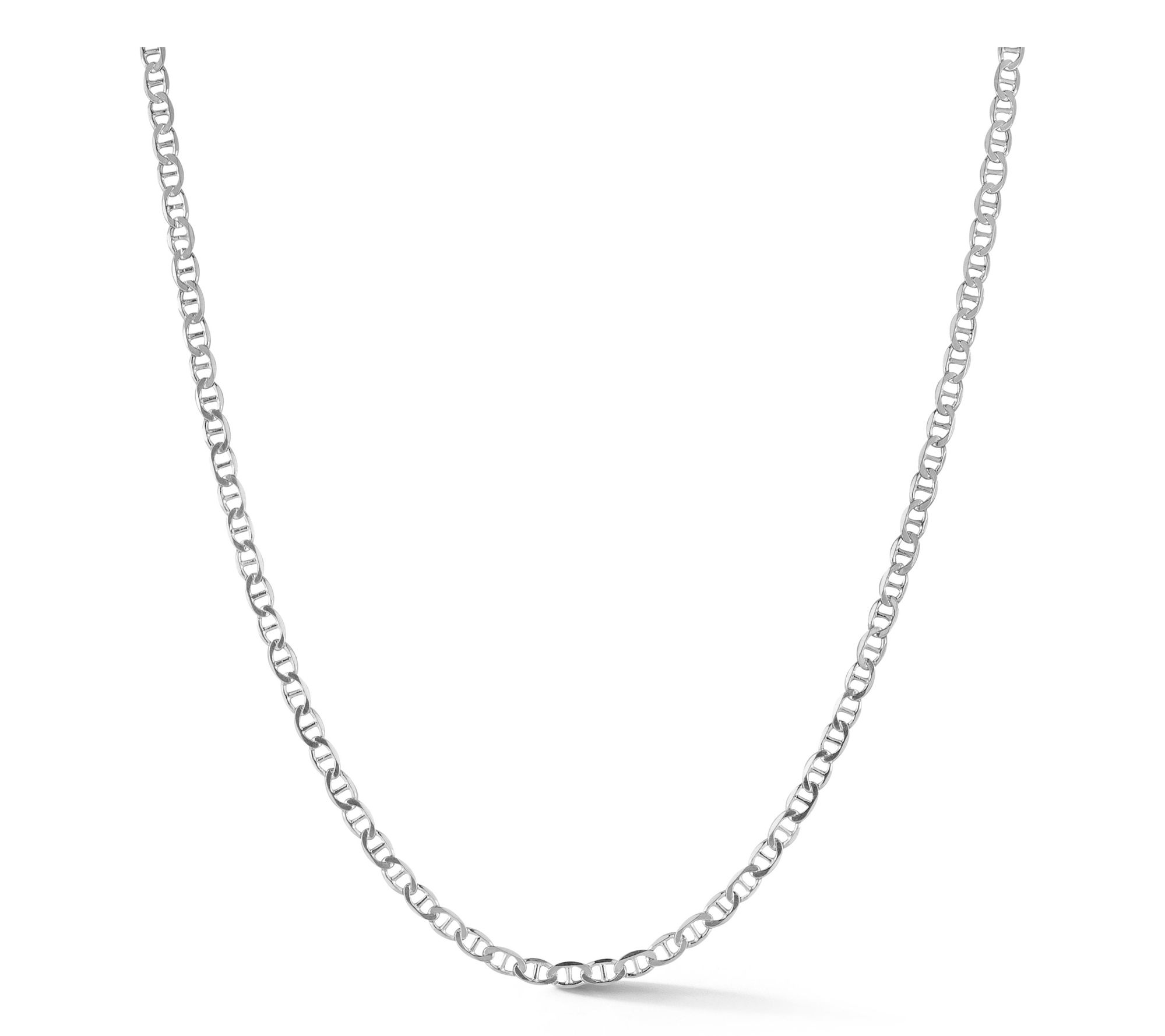 Italian Silver 30" Mariner Chain Necklace, Sterling