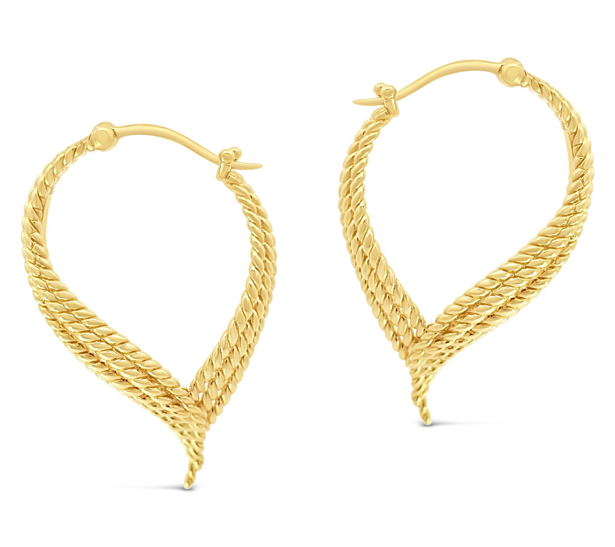 Tiffany Kay Studio 14K Gold Clad Eyelet Hoop Earrings