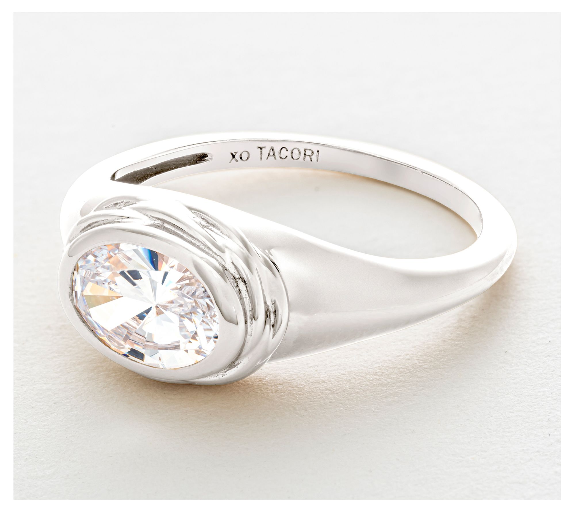 XO TACORI Lab Grown Diamond 1 cttw Oval Signet Ring, 14K Gold