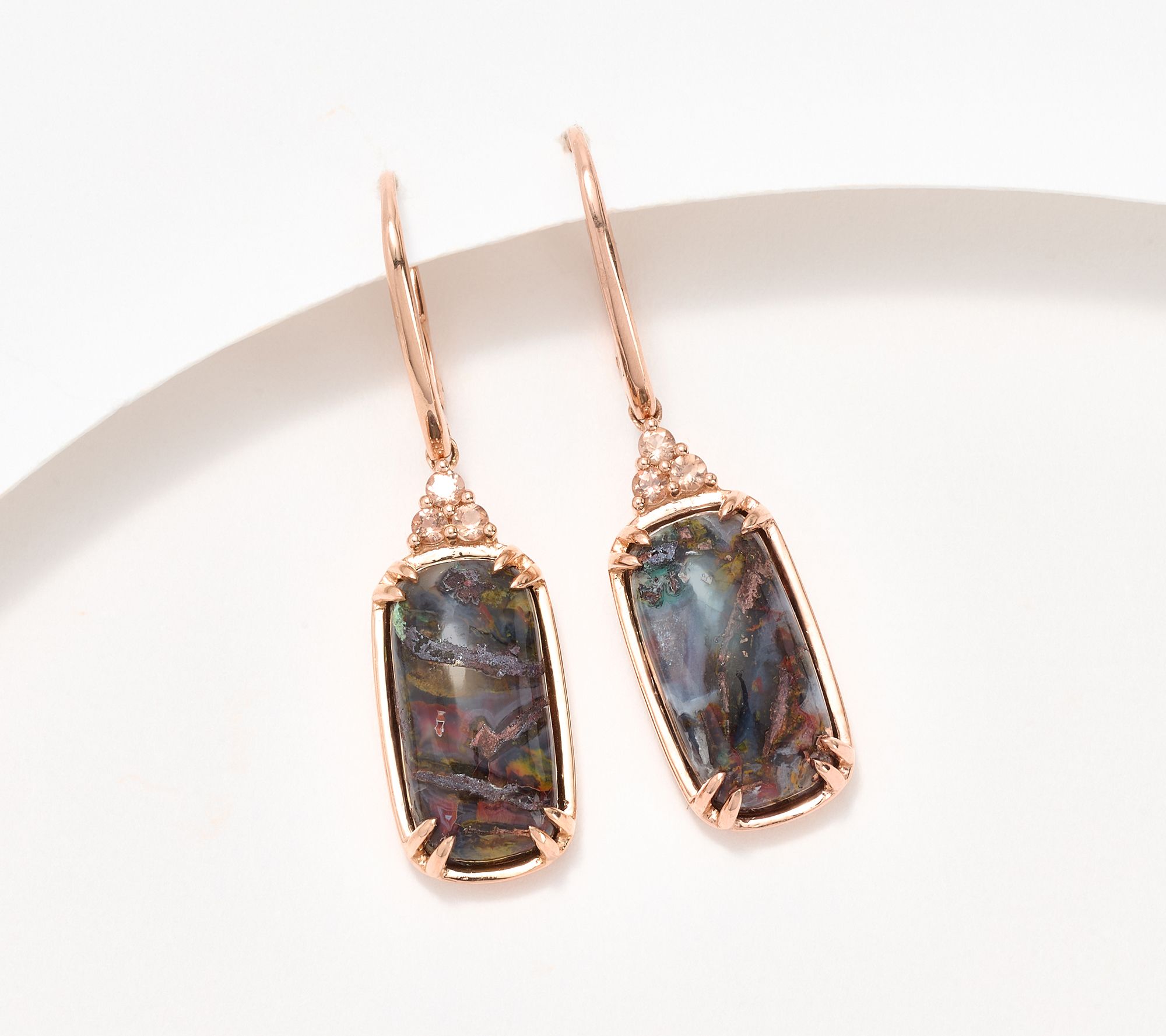 Gem Discoverer 9ct Elongated Cushion Aquadite Earrings, 14K