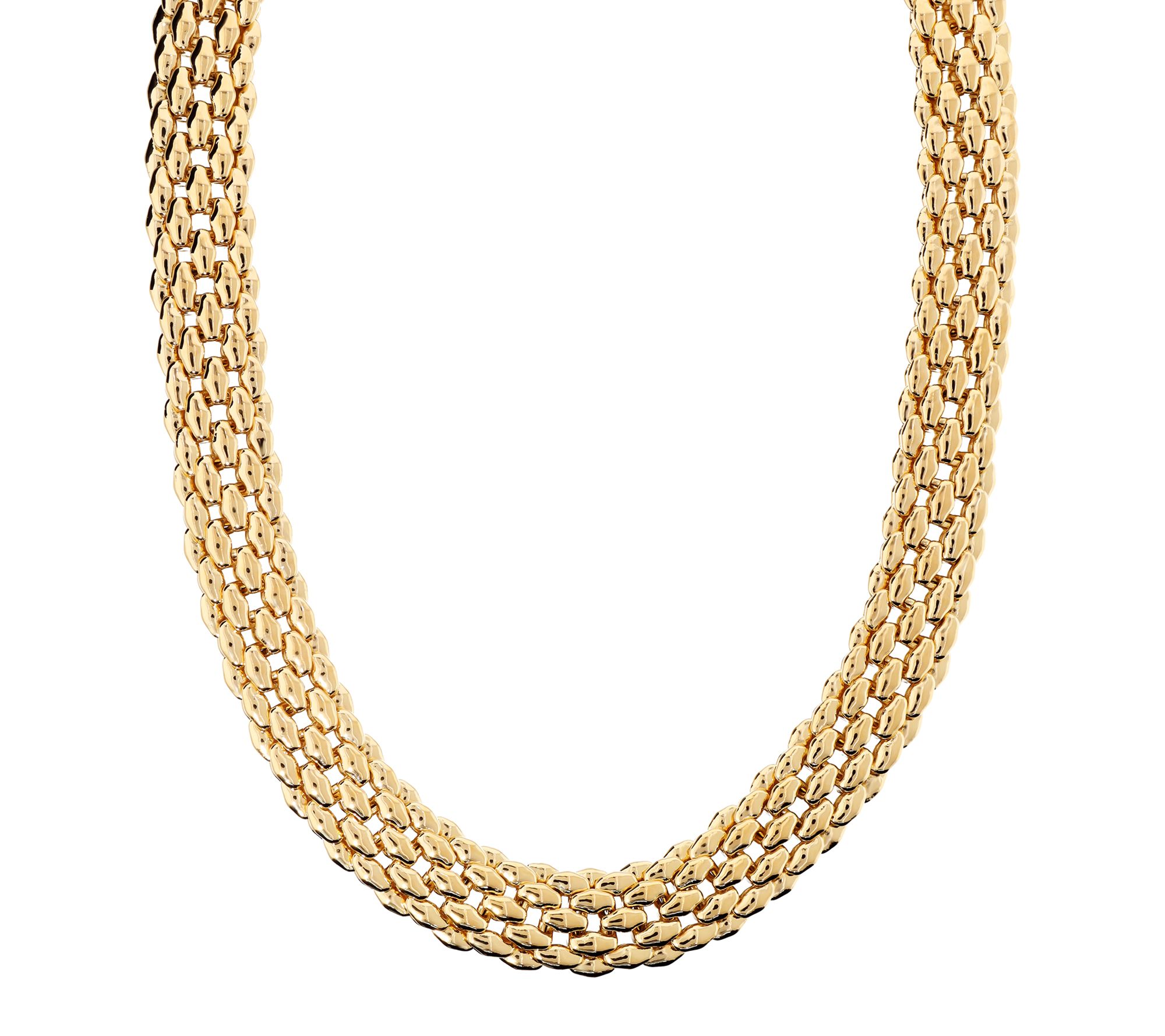 David Markstein 18" Mesh Necklace, 14K Gold Over Resin