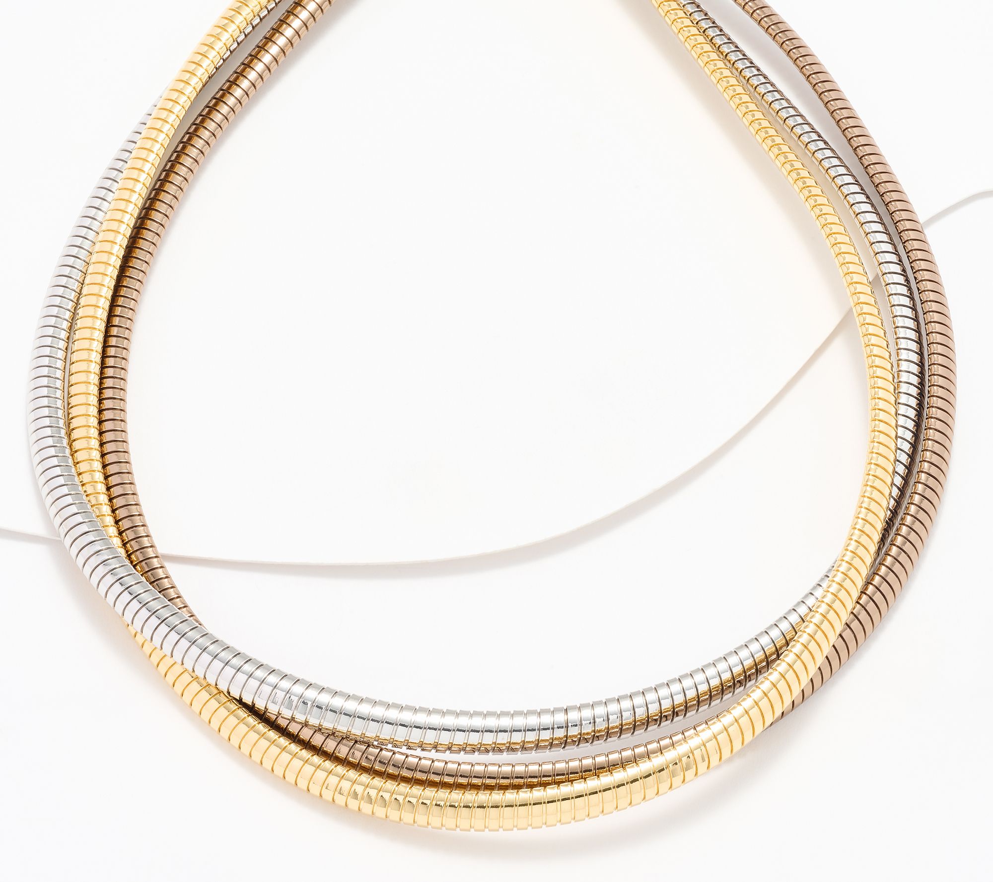"As Is" David Markstein Bronze Three Strand Magnetic Necklace