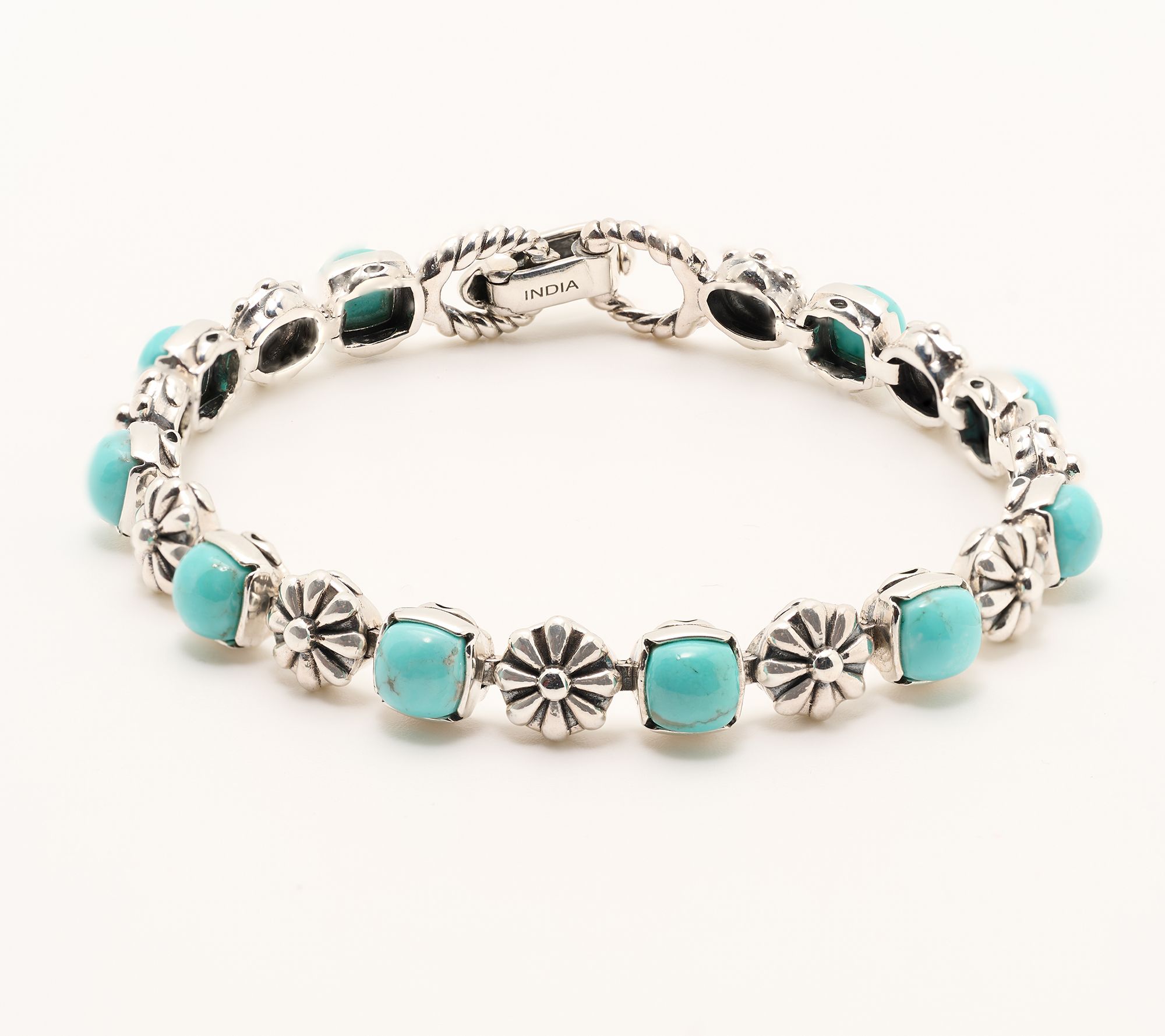 American West Sterling Cushion Cut Tennis Bracelet