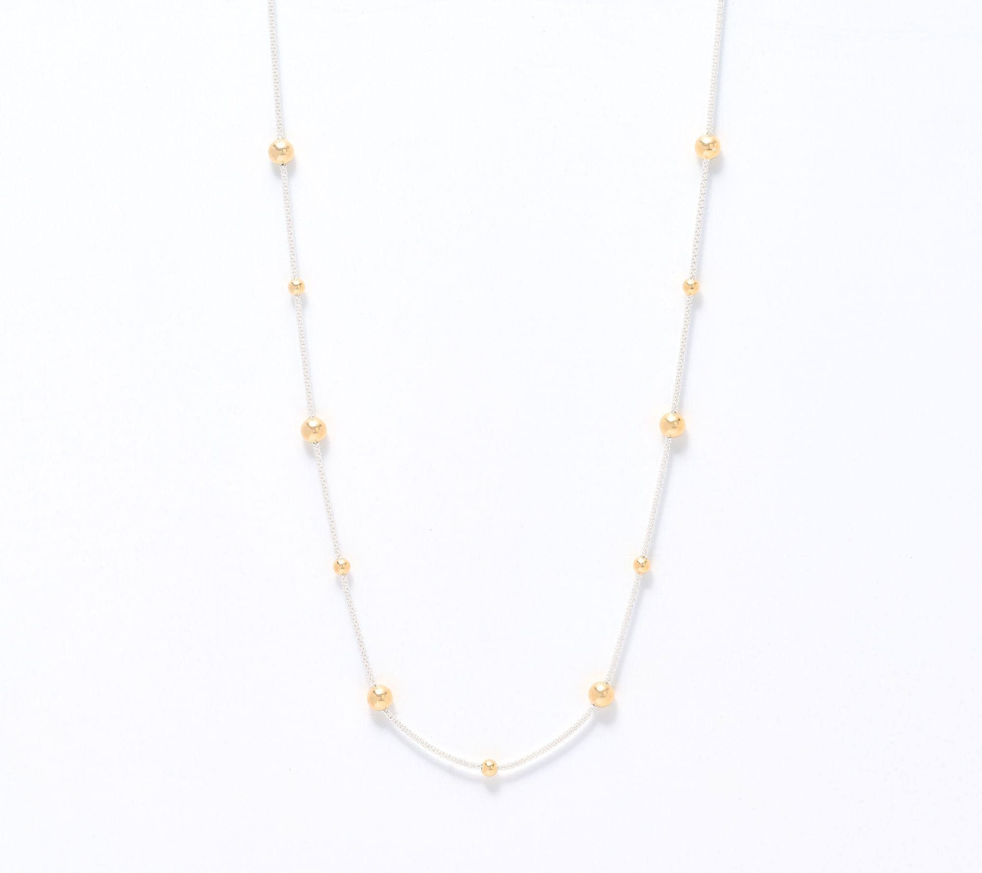 "As Is" UltraFine 950 Silver Beaded 24" Necklace