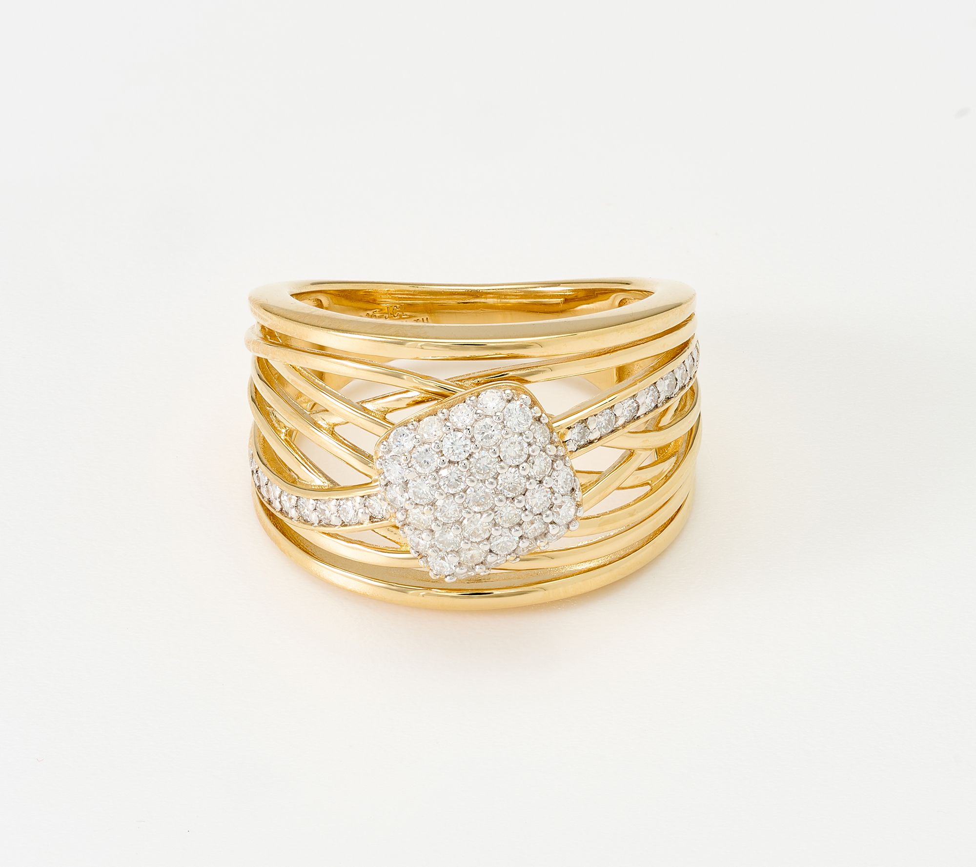 JEN by Jennifer Miller Draped Pave Lab Grown Diamond 0.54ct Ring