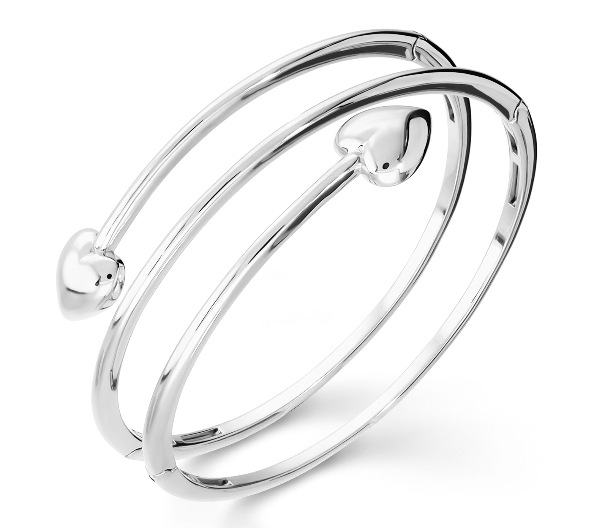 David Markstein Sterling Silver Multi Hinge Heart Bangle