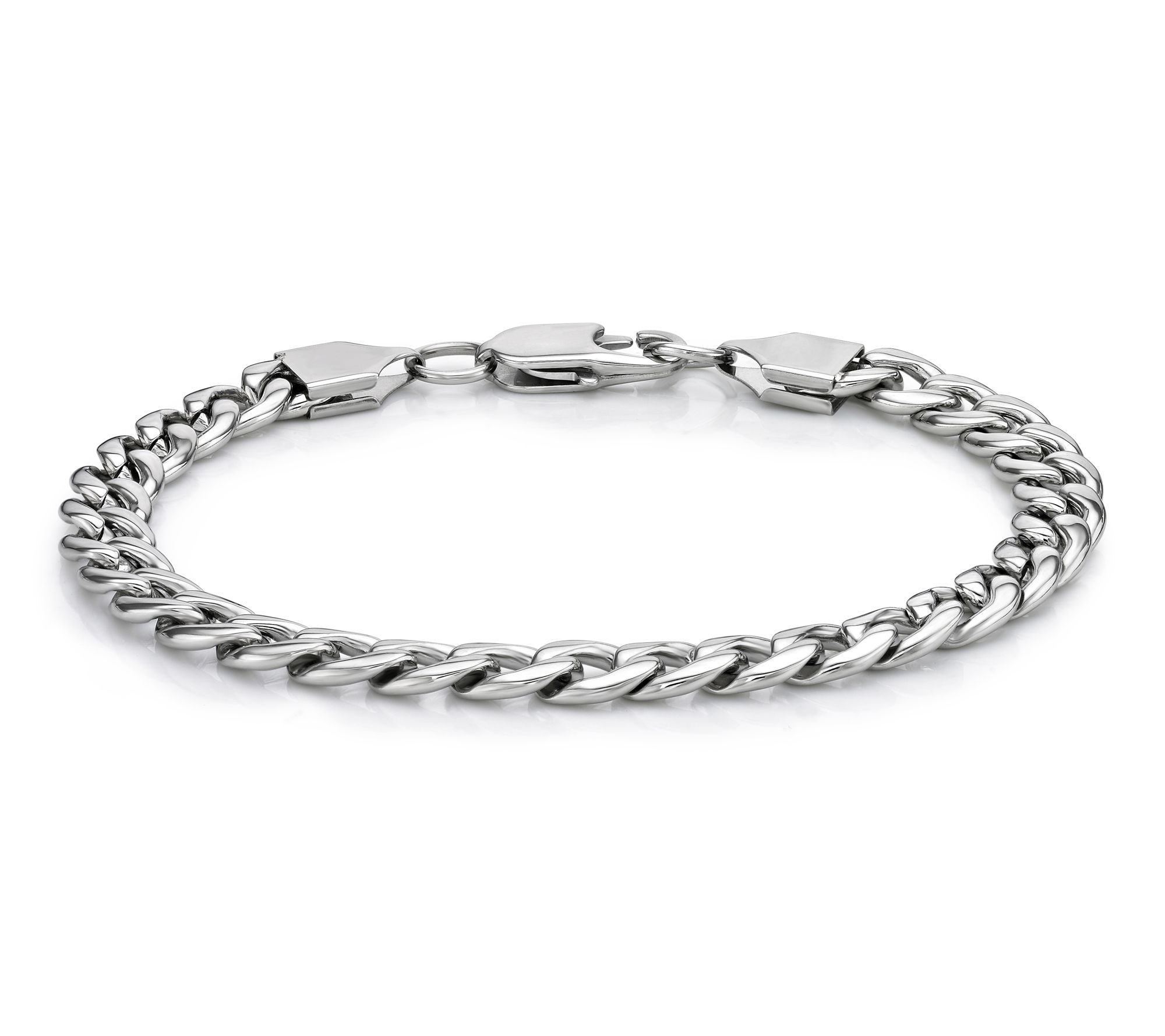 LYNX Men's Stainless Steel Curb Chain Bracelet